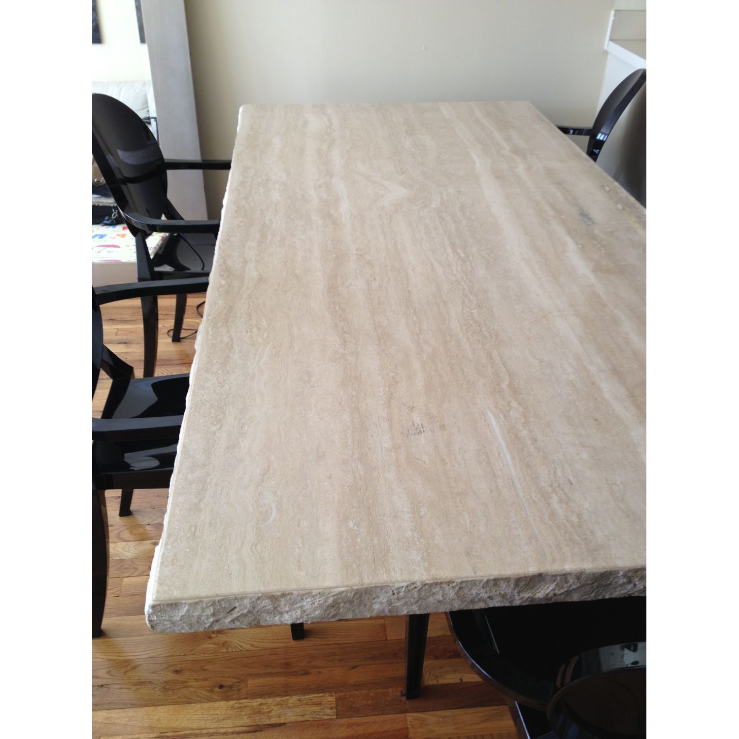 Marble/Travertine Dining Table - Maurice Villency - image-1