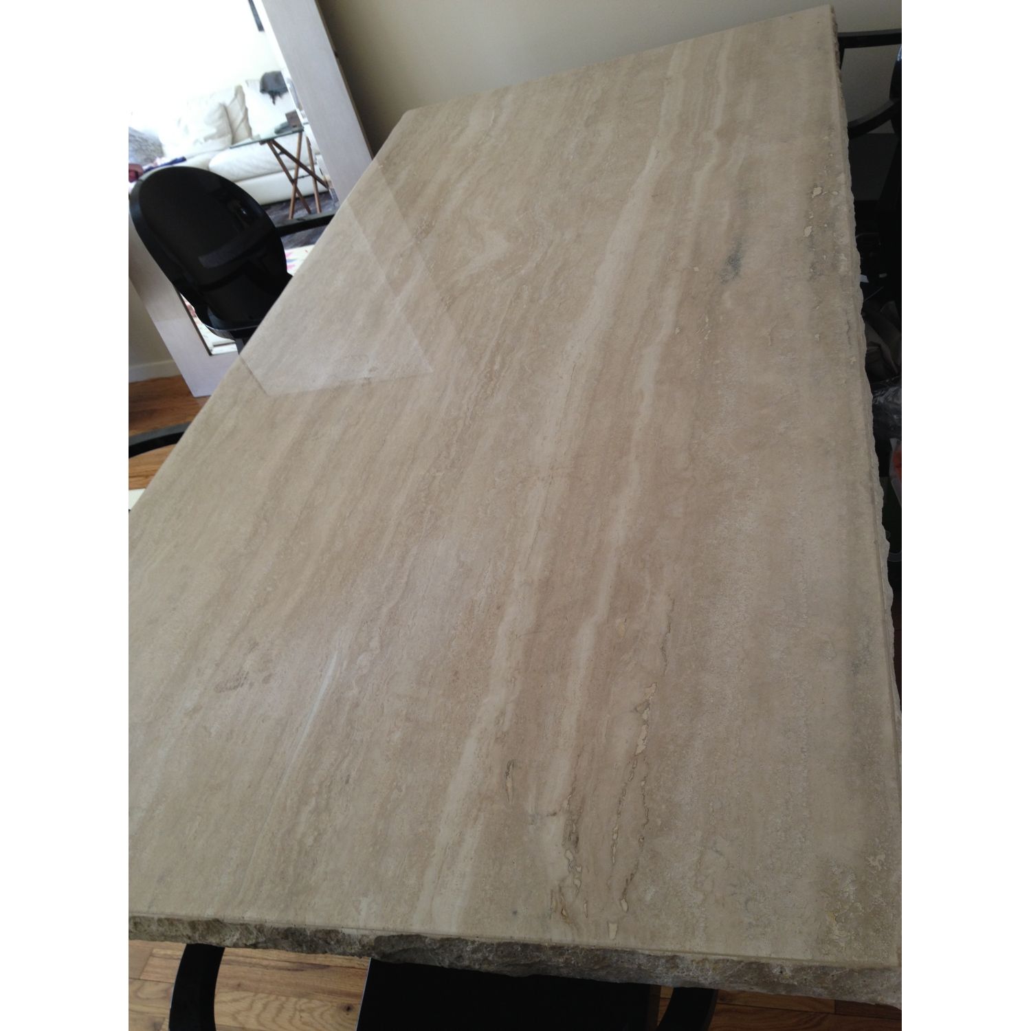 Marble/Travertine Dining Table - Maurice Villency - image-4