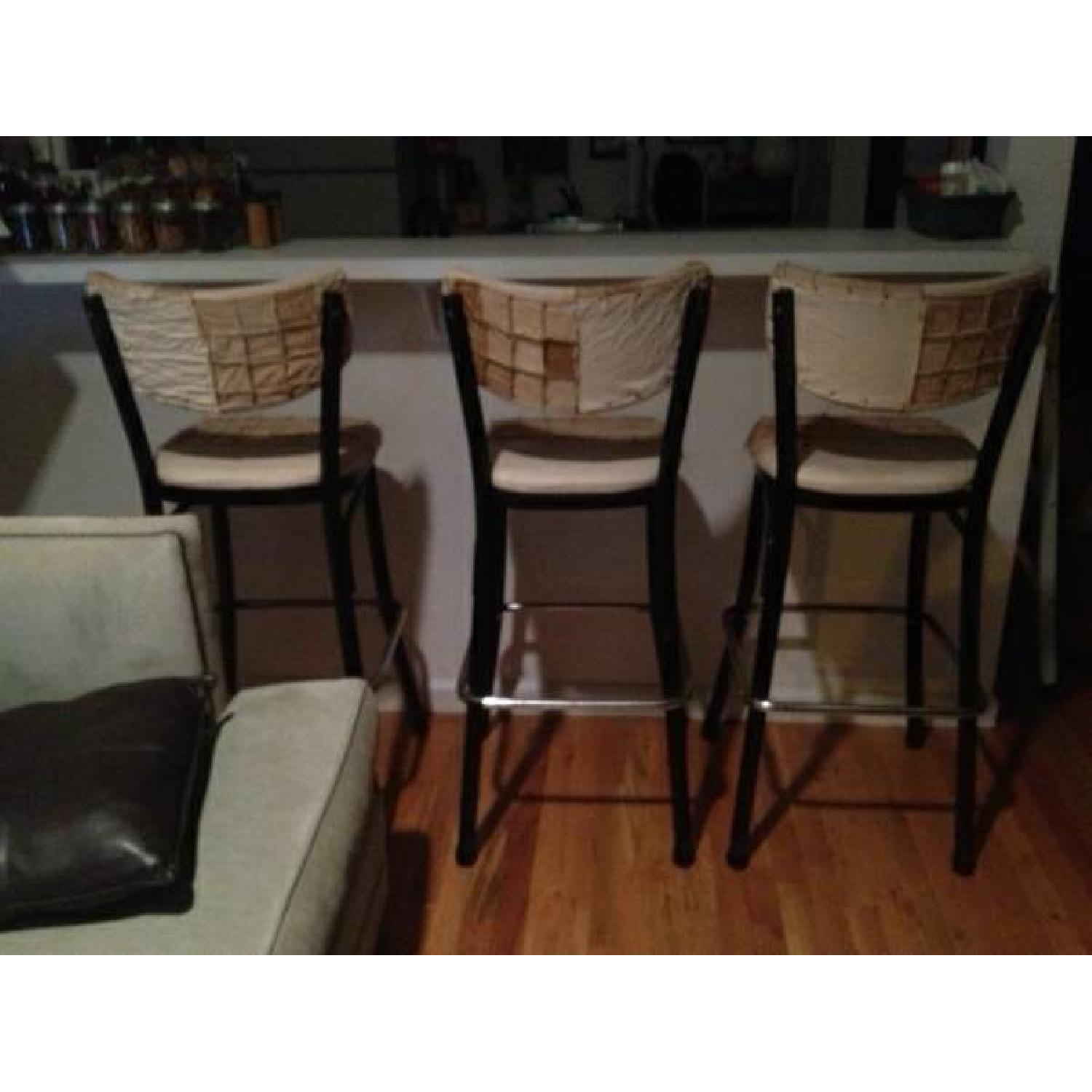 3 Bar Stools with Backs by a Local Furniture Designer - image-2