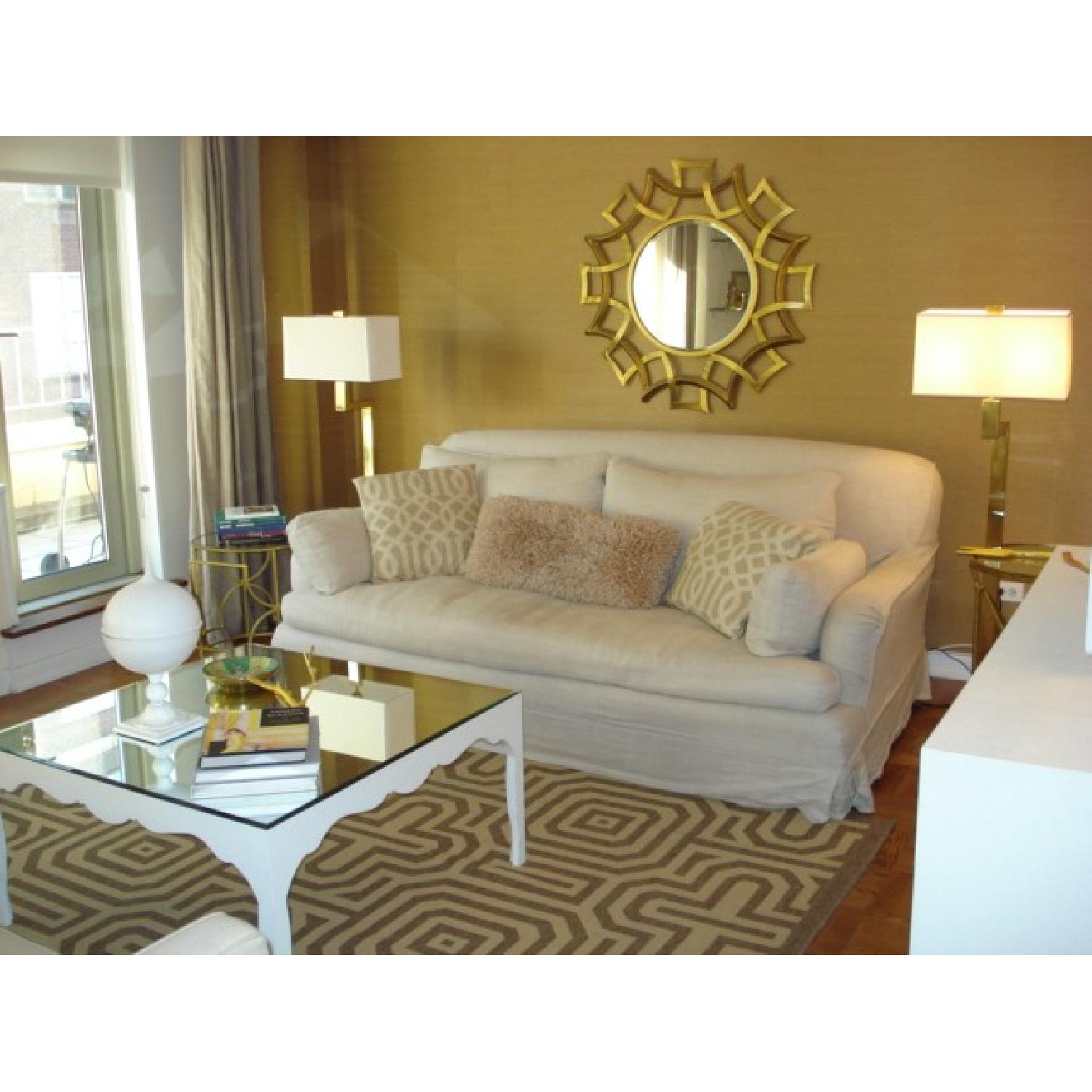 Restoration Hardware Belgian Linen Sofa AptDeco