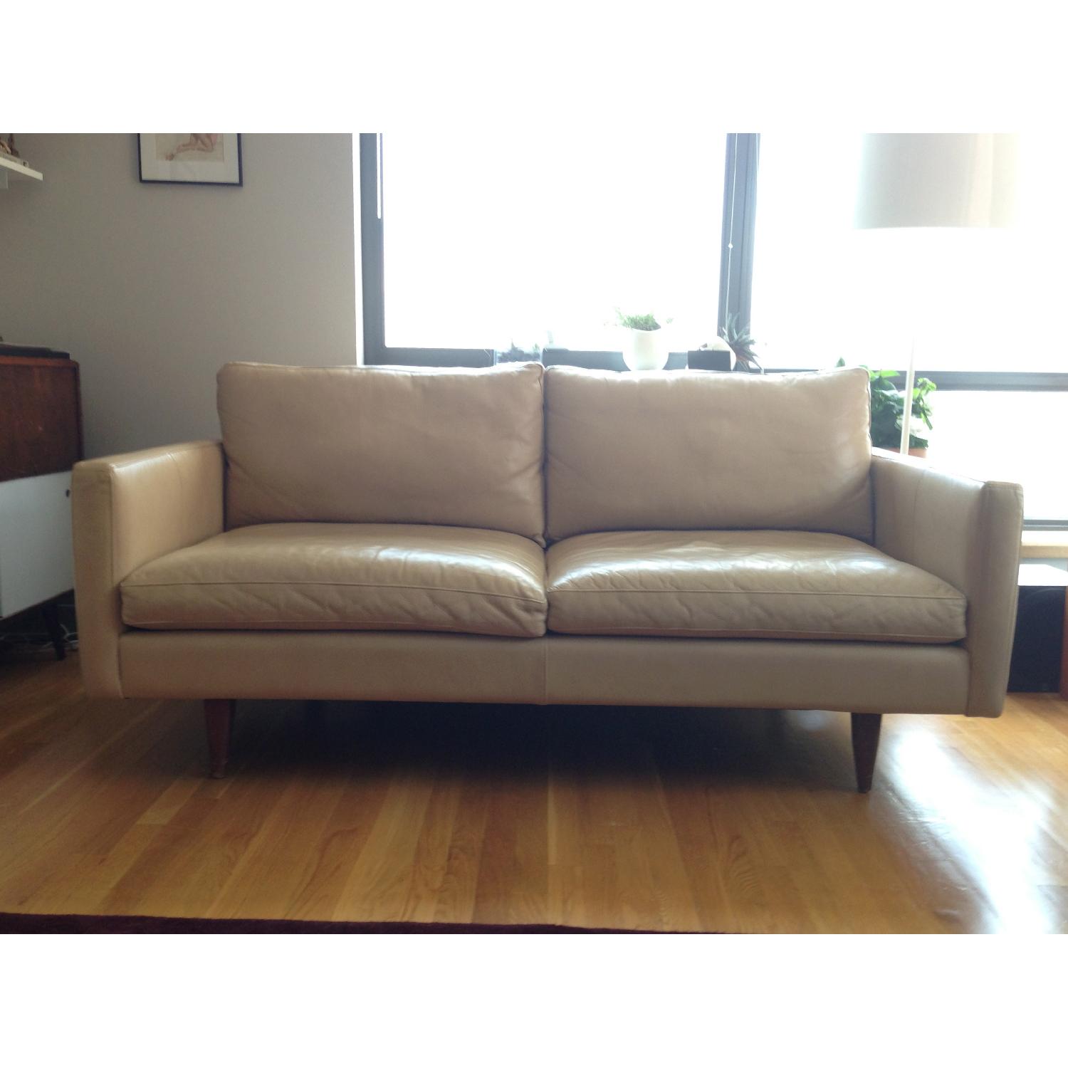 Custom Leather Room&Board "Jasper" Sofa AptDeco