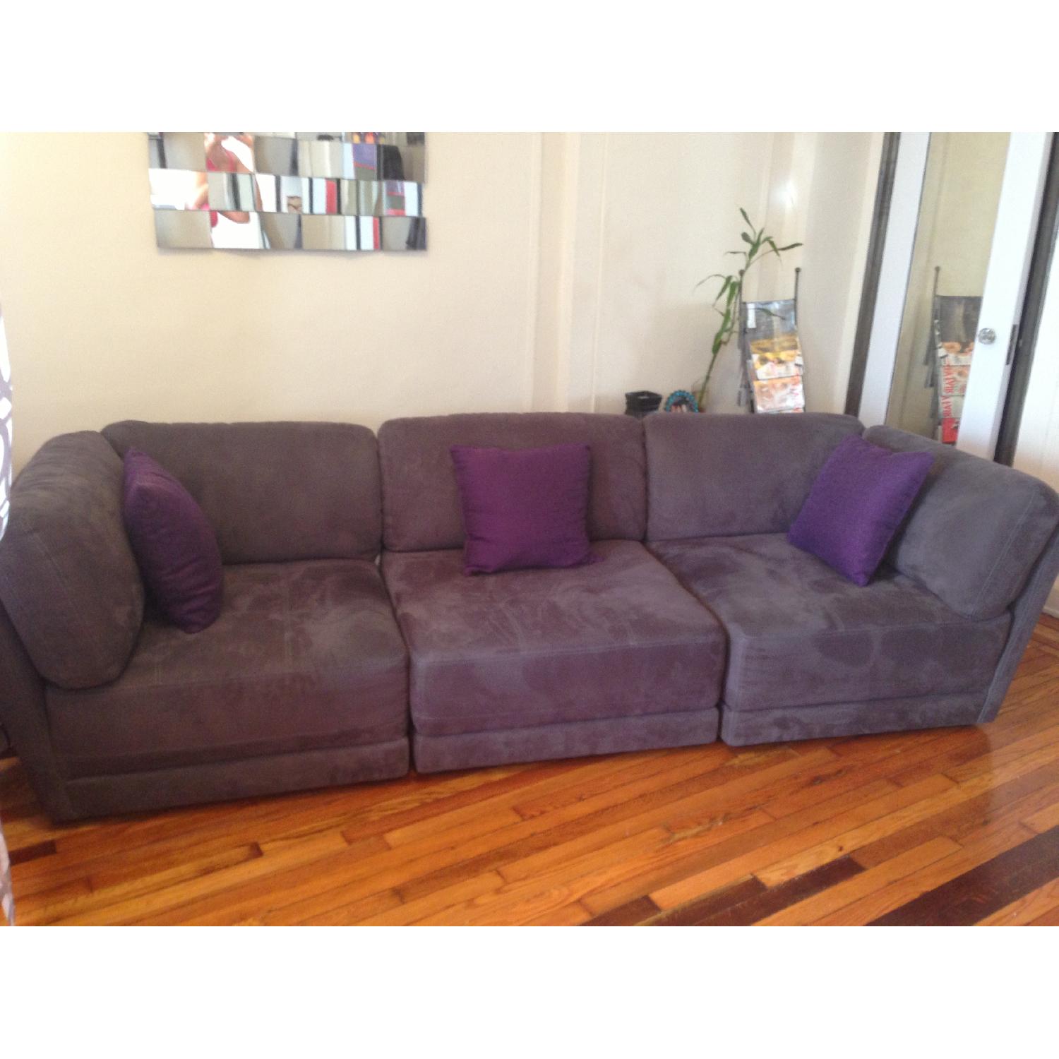 Macy's Gray Couch (or love seat & arm less chair) AptDeco
