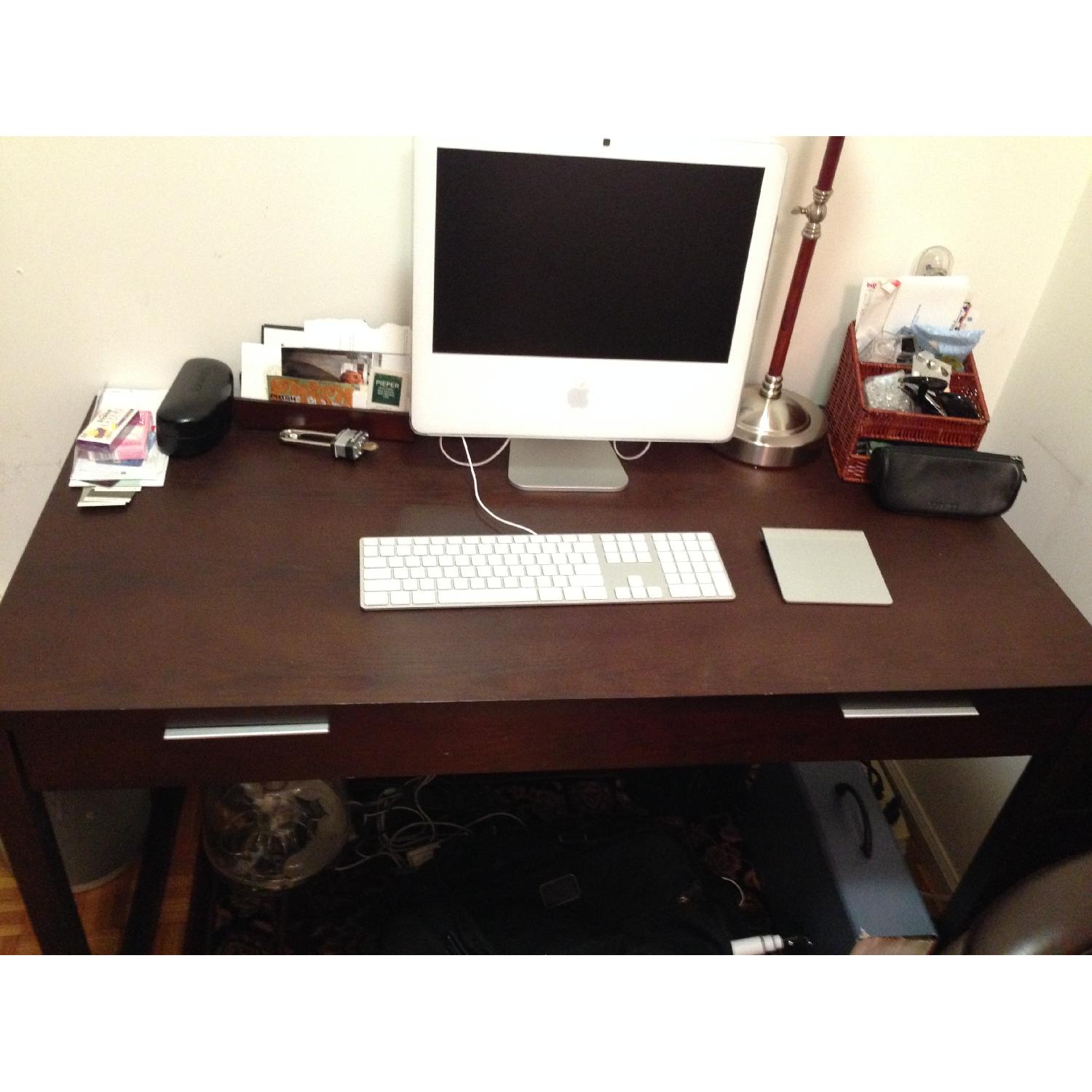 Crate & Barrel Wood Desk AptDeco