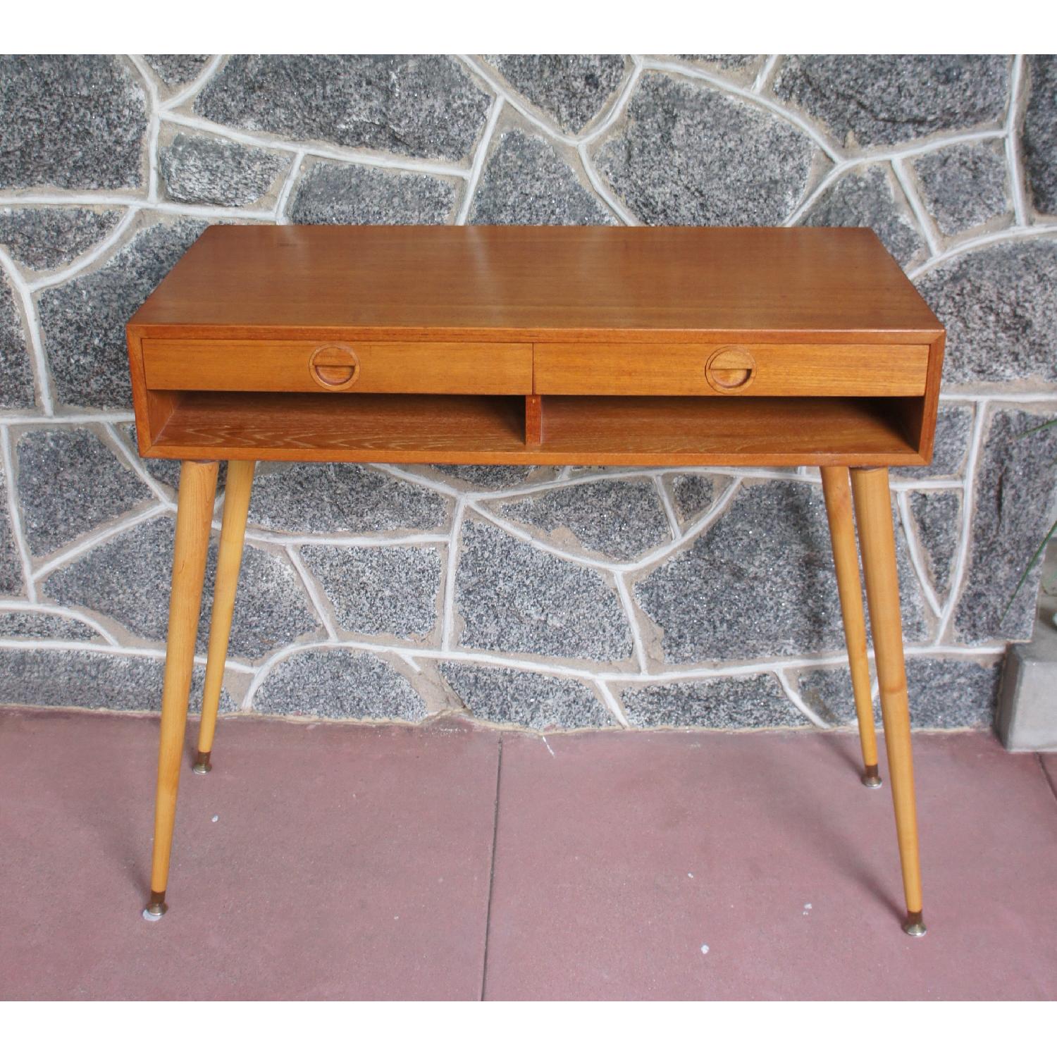 Mid Century Danish Teak Console Table - image-1