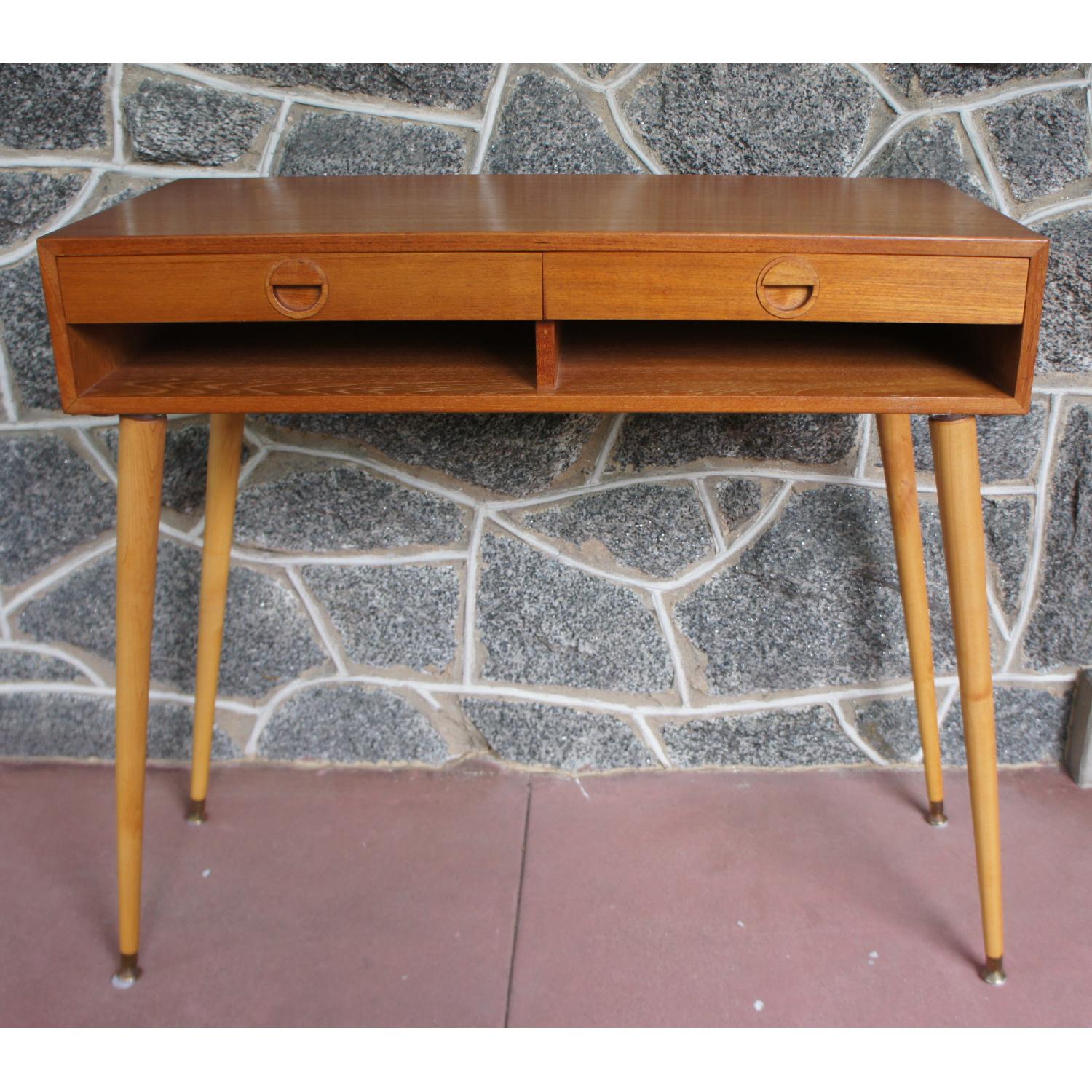 Mid Century Danish Teak Console Table - image-13