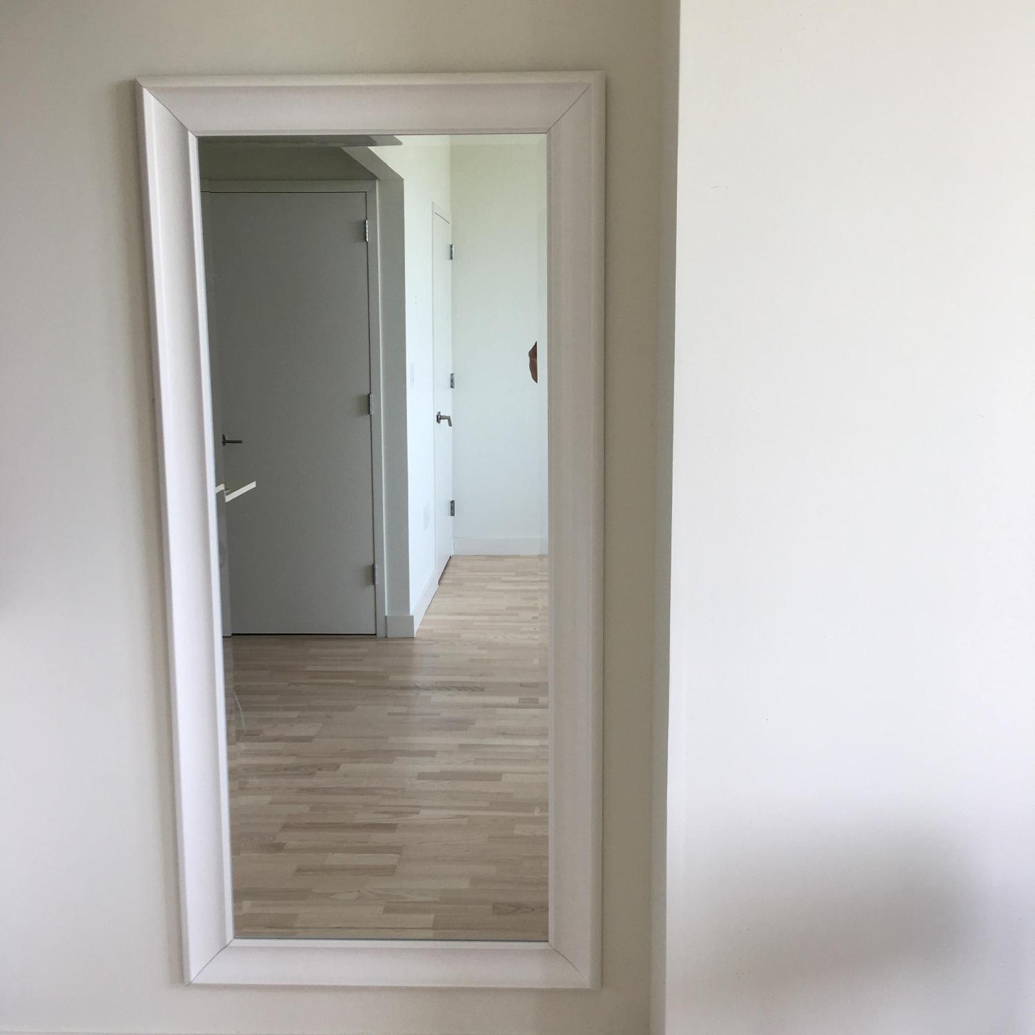 Sandberg Furniture Frost White Full Length Leaner Mirror - image-1