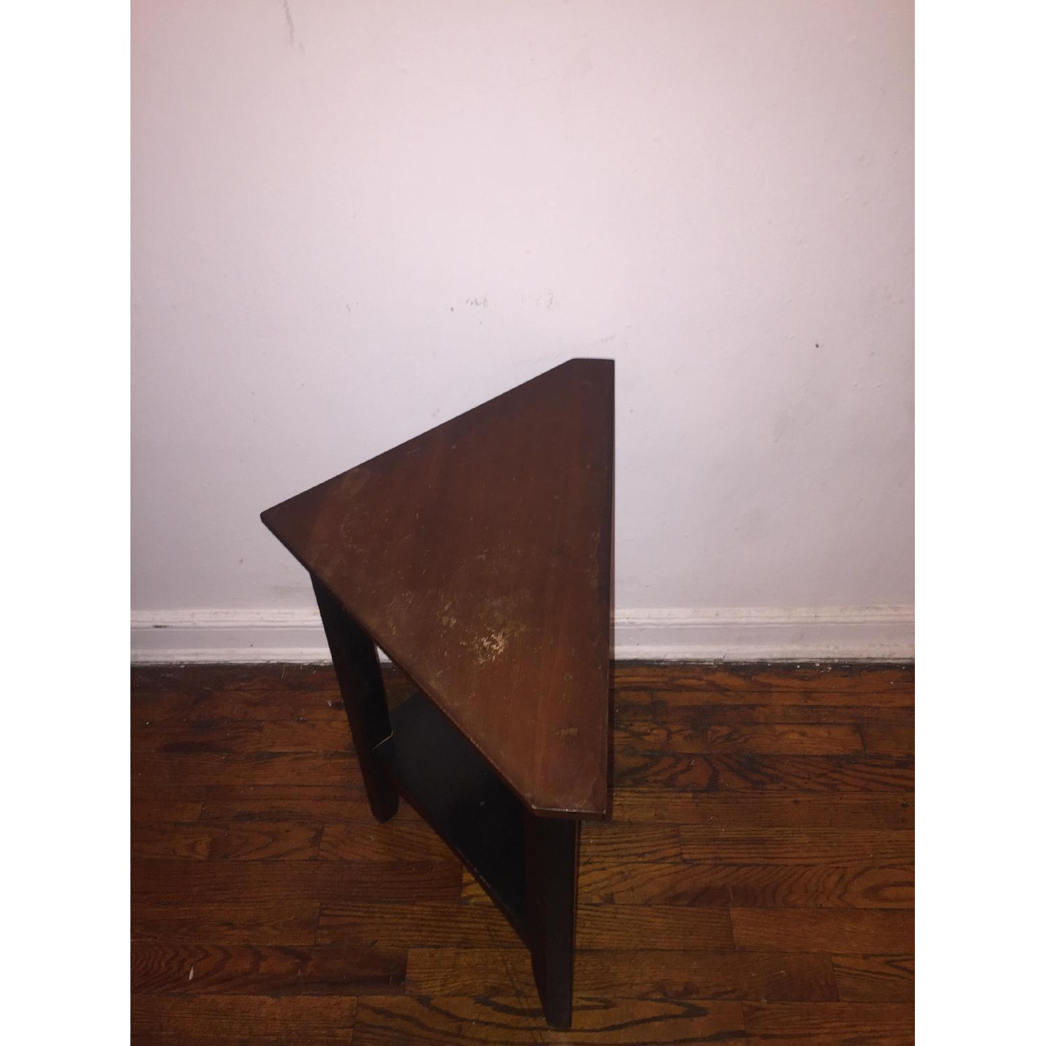 Ethan Allen Triangle TwoLevel End Table AptDeco