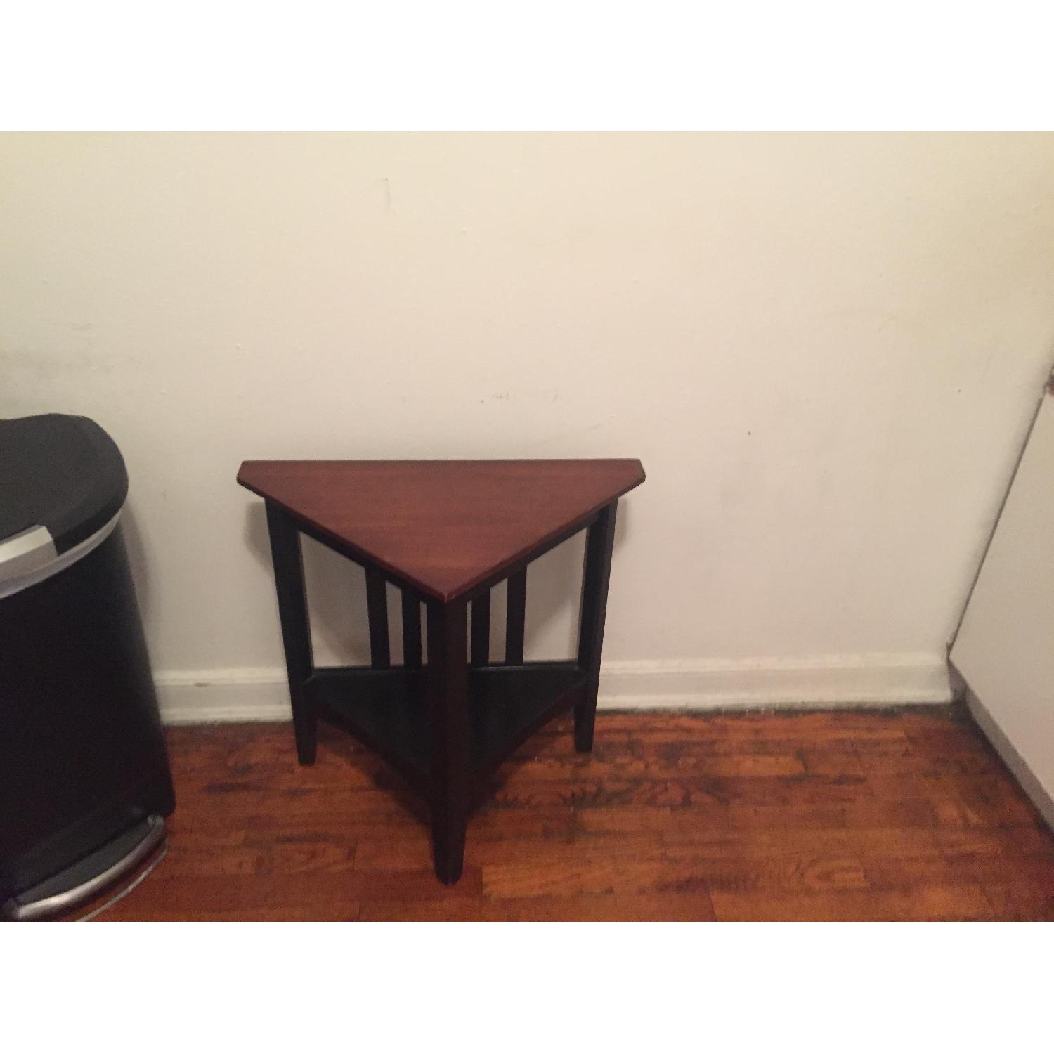 Ethan Allen Triangle TwoLevel End Table AptDeco
