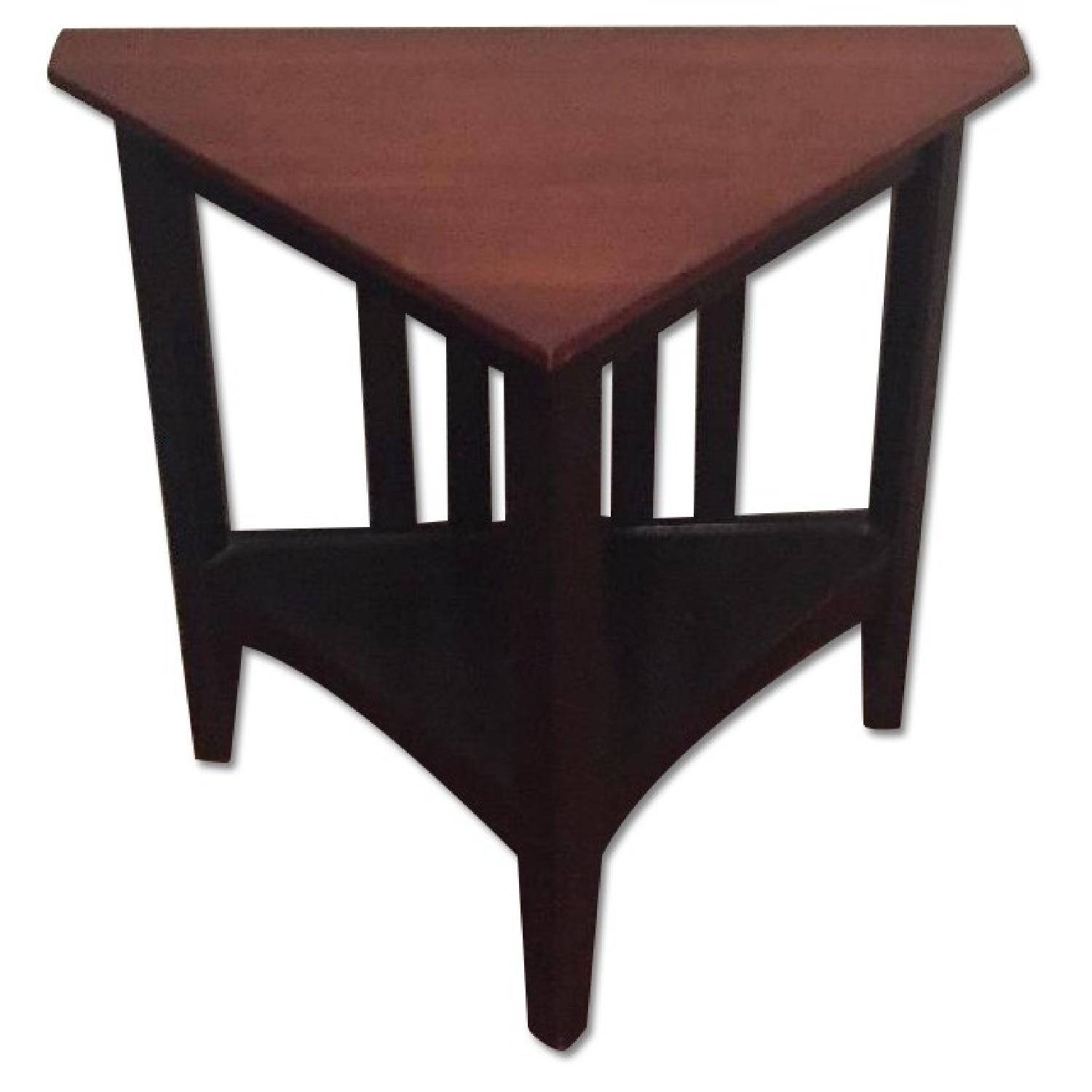 Ethan Allen Triangle TwoLevel End Table AptDeco