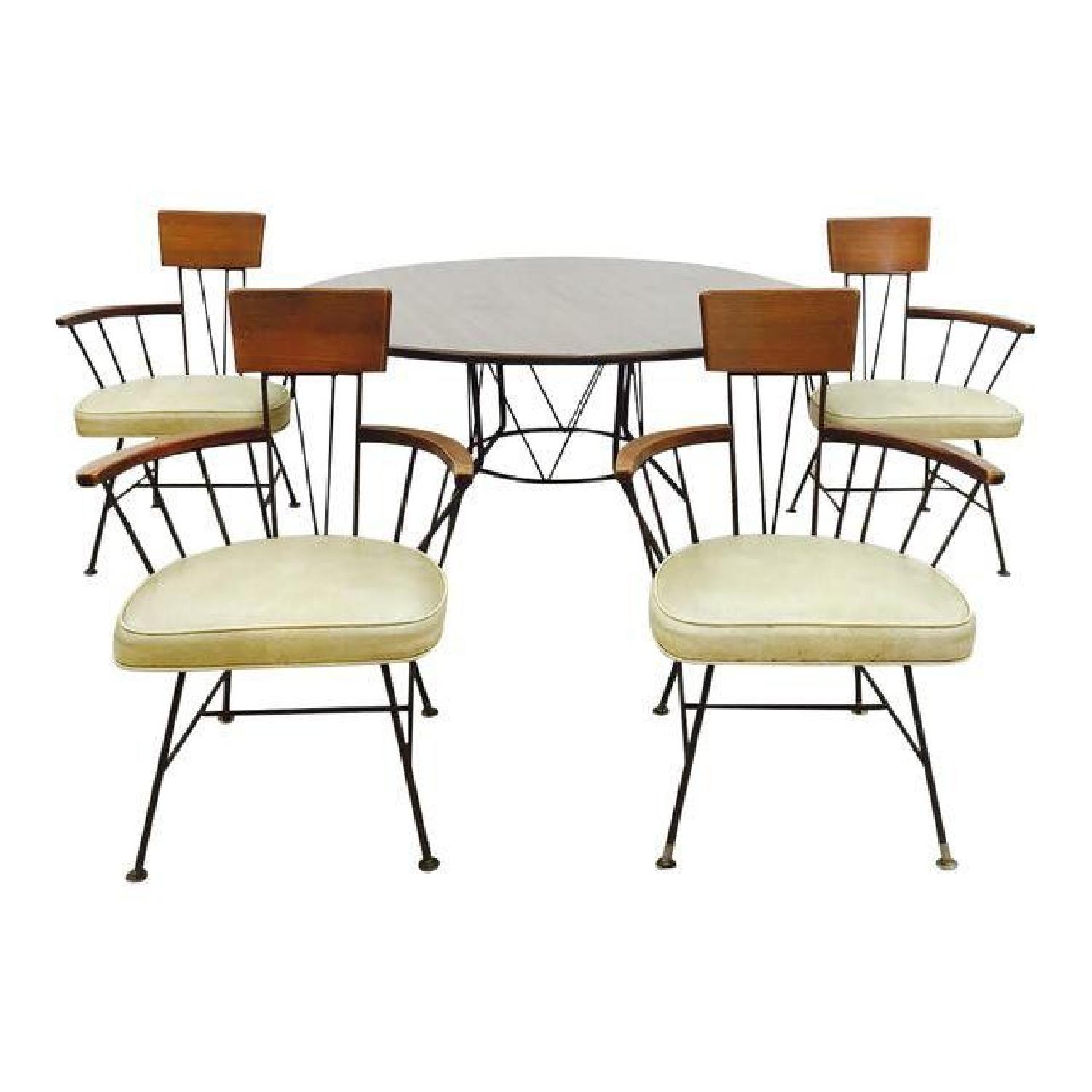 Paul McCobb Richard McCarthy Dining Table w/ 4 Captains/Armed Chairs - image-6