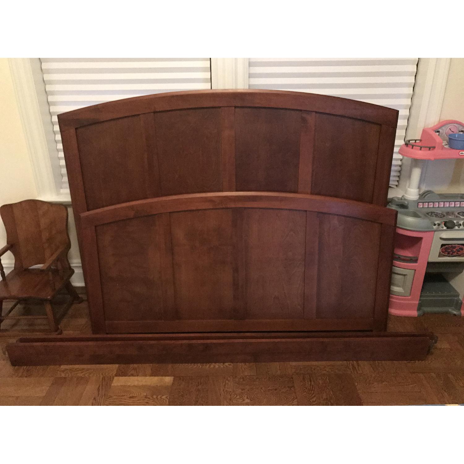 Crate & Barrel Solid Wood Queen Bed Frame - image-2