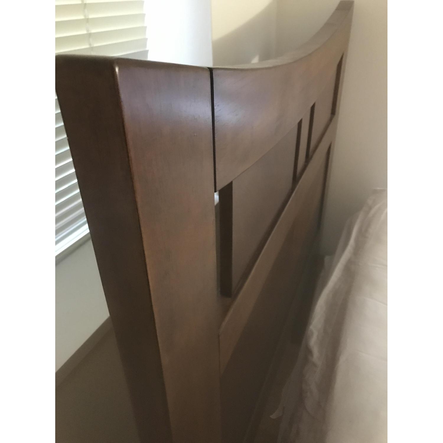 Solid Dark Wood Twin Bed Frame - image-1