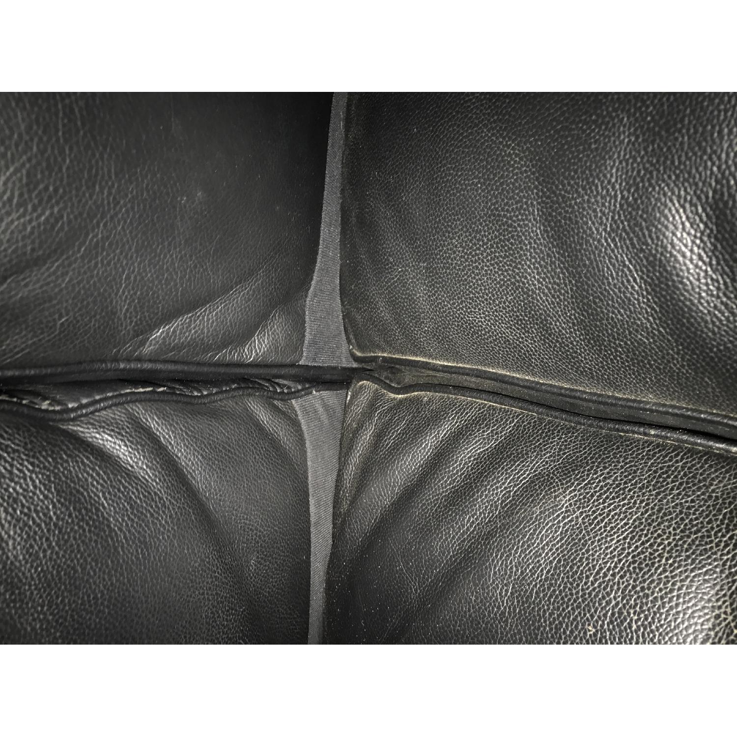 Corbusier LC-3-Feather Relaxed Sofa Replica in Black Leather - image-1