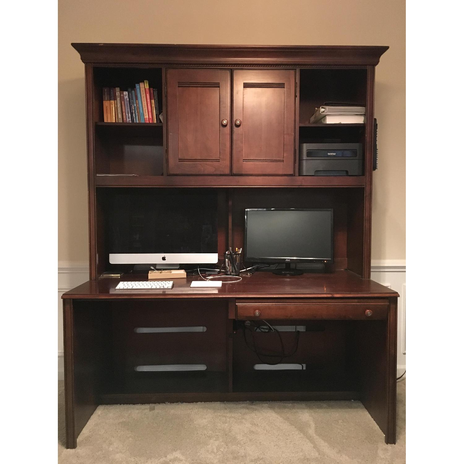 Ethan Allen British Classics Desk & Hutch - image-1