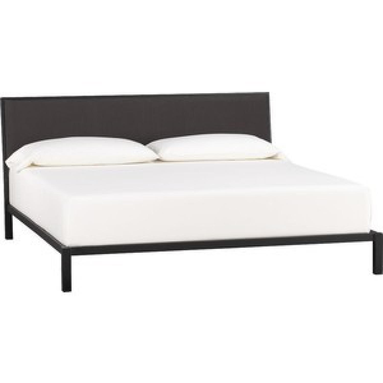 Crate & Barrel Isaac Charcoal King Bed Frame - image-1