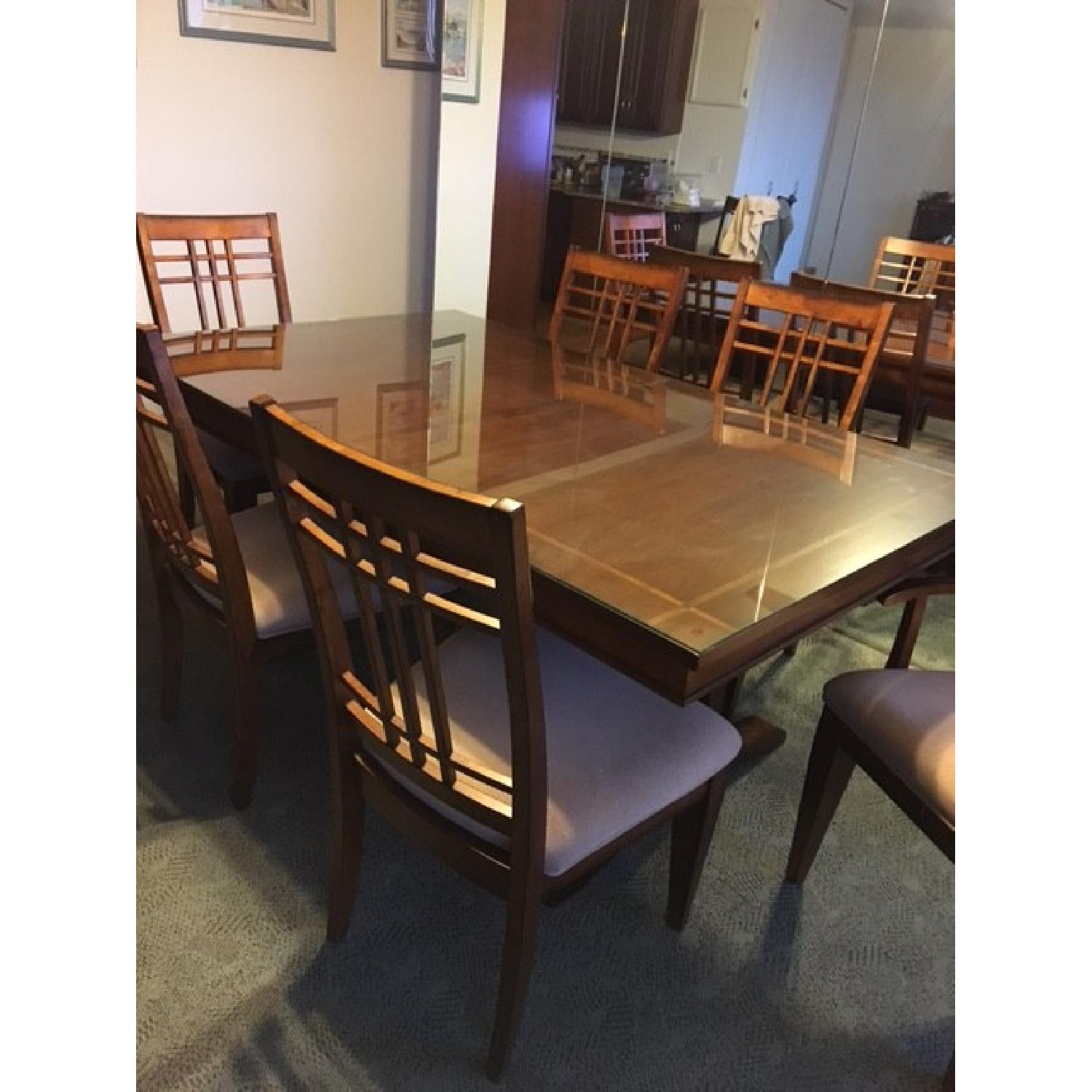 Wellwood Extendable Dining Table w/ 6 Cushioned Chairs + Sideboard - image-2