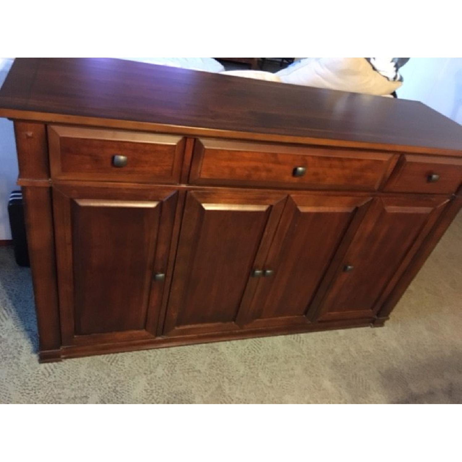 Wellwood Extendable Dining Table w/ 6 Cushioned Chairs + Sideboard - image-5