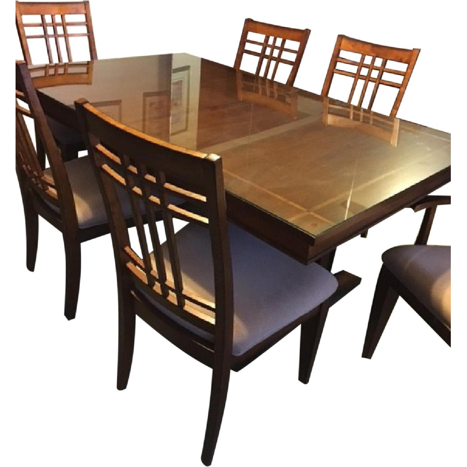 Wellwood Extendable Dining Table w/ 6 Cushioned Chairs + Sideboard