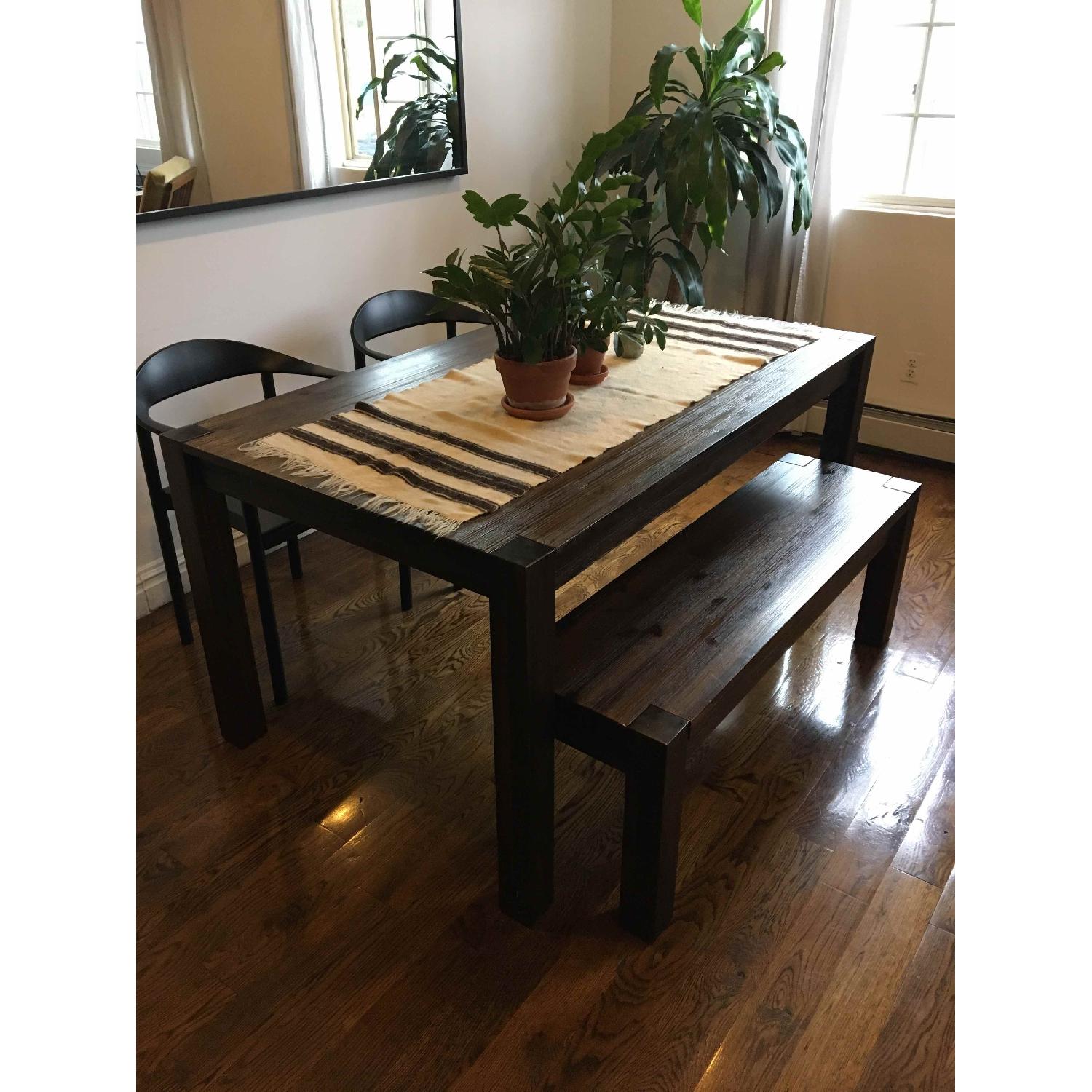 Macy's Acacia Wood Dining Table w/ Bench - image-2