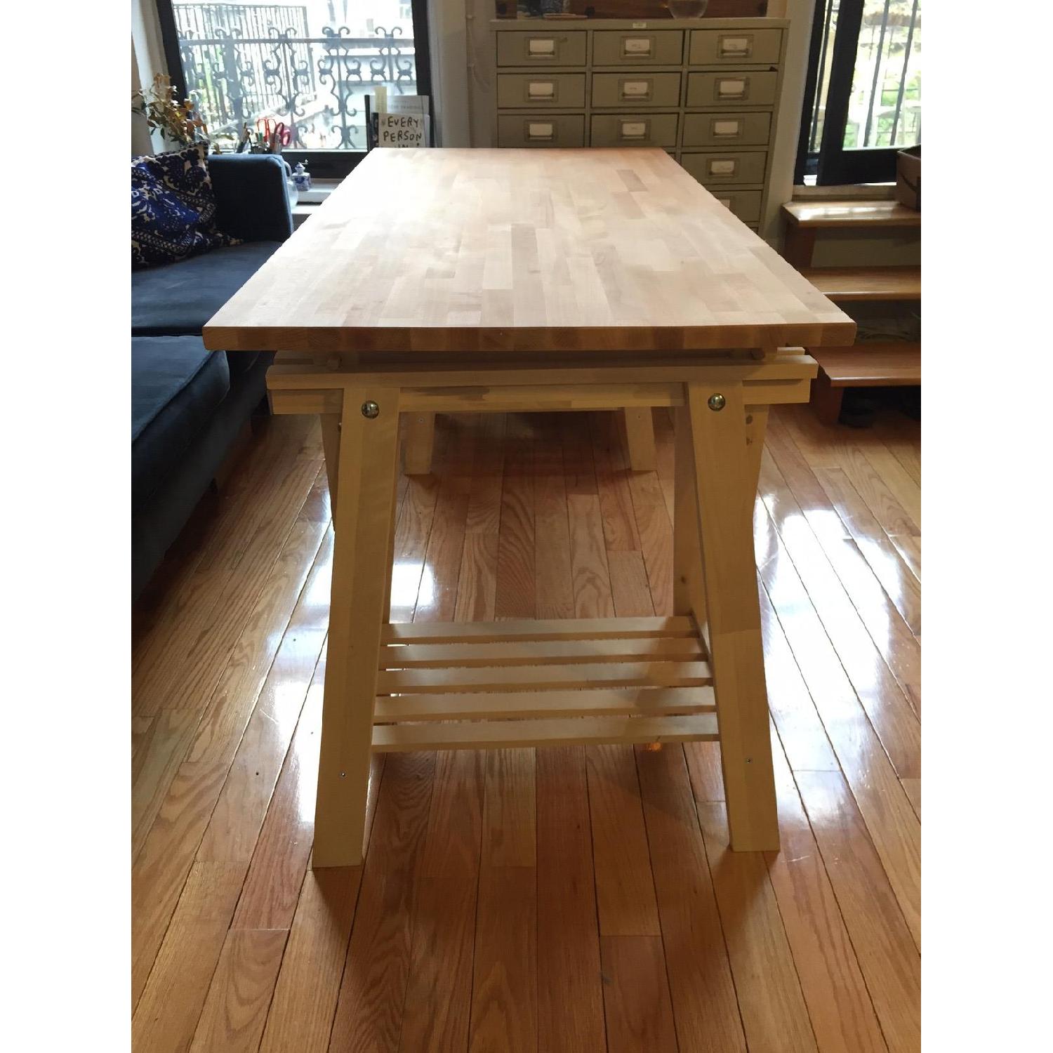 Ikea Linnmon Wood Drafting Table AptDeco