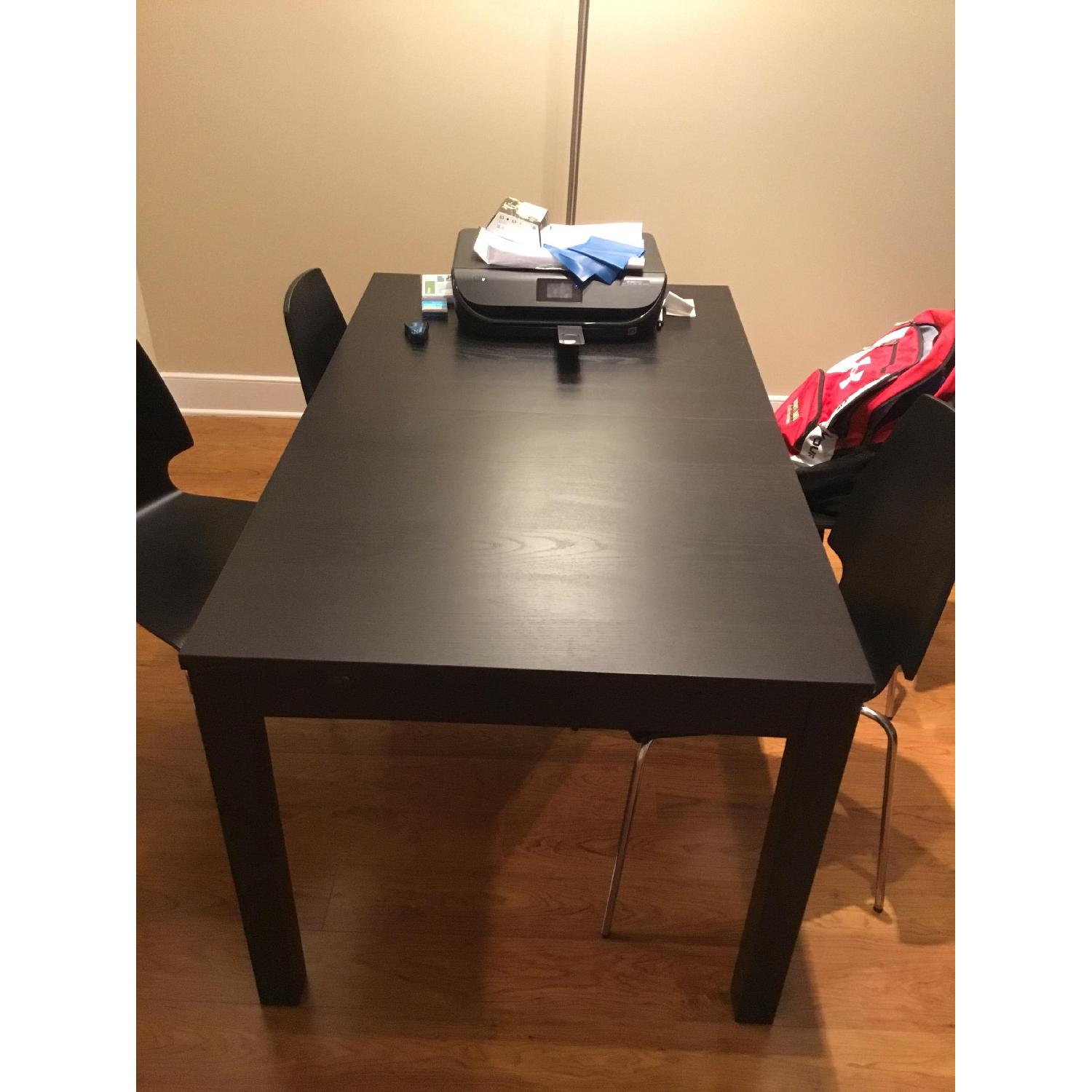 Ikea Bjursta Extendable Black Dining Table - image-1