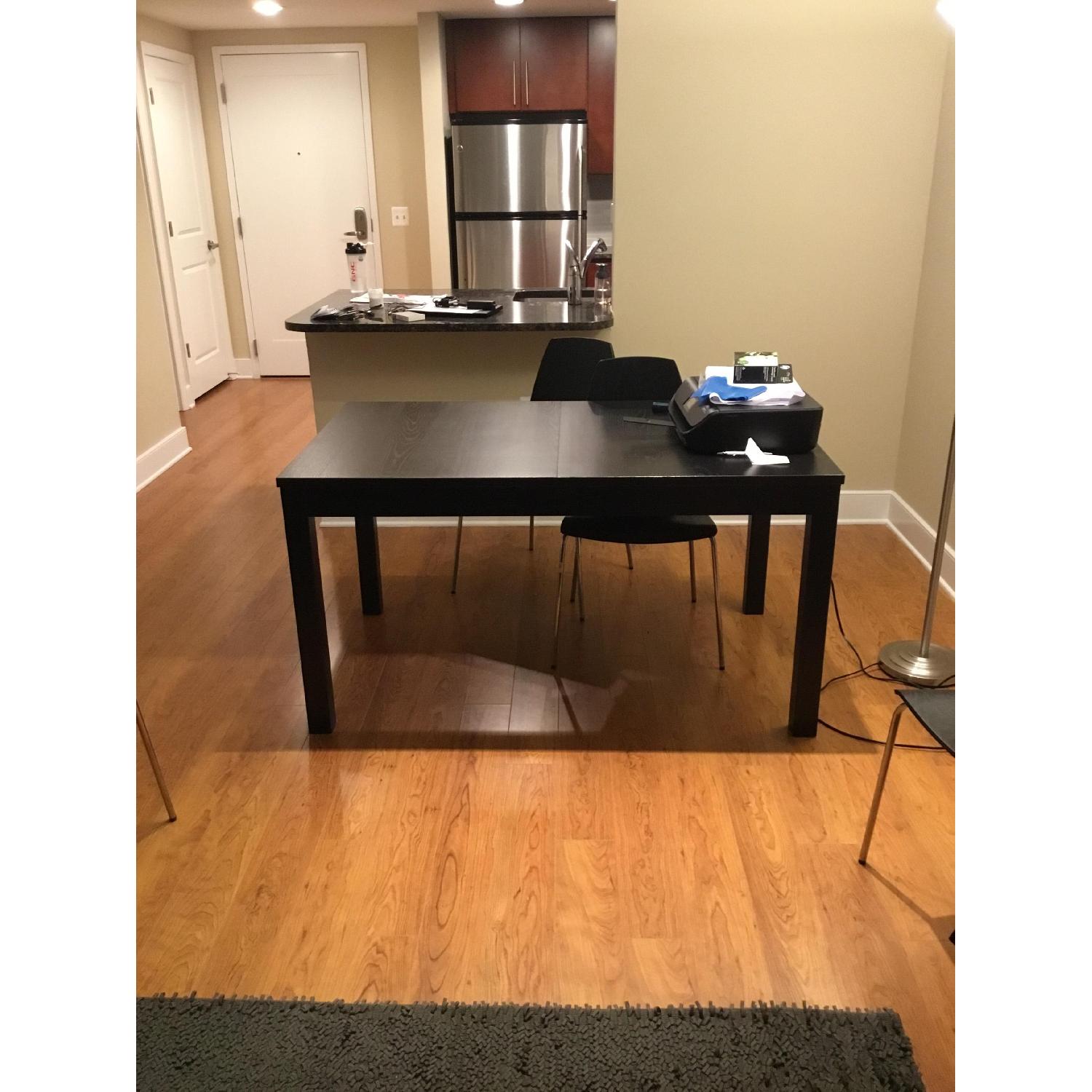 Ikea Bjursta Extendable Black Dining Table - image-2