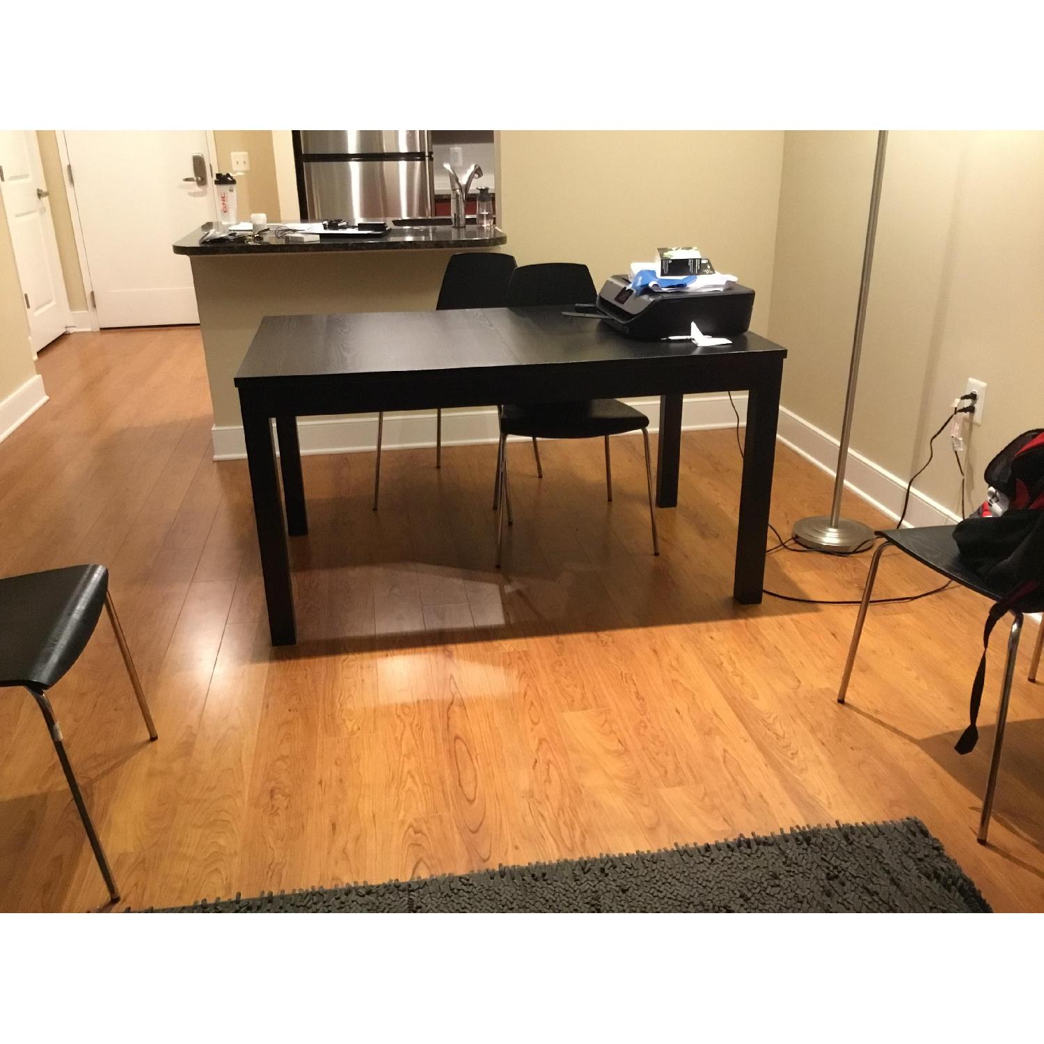 Ikea Bjursta Extendable Black Dining Table - image-4