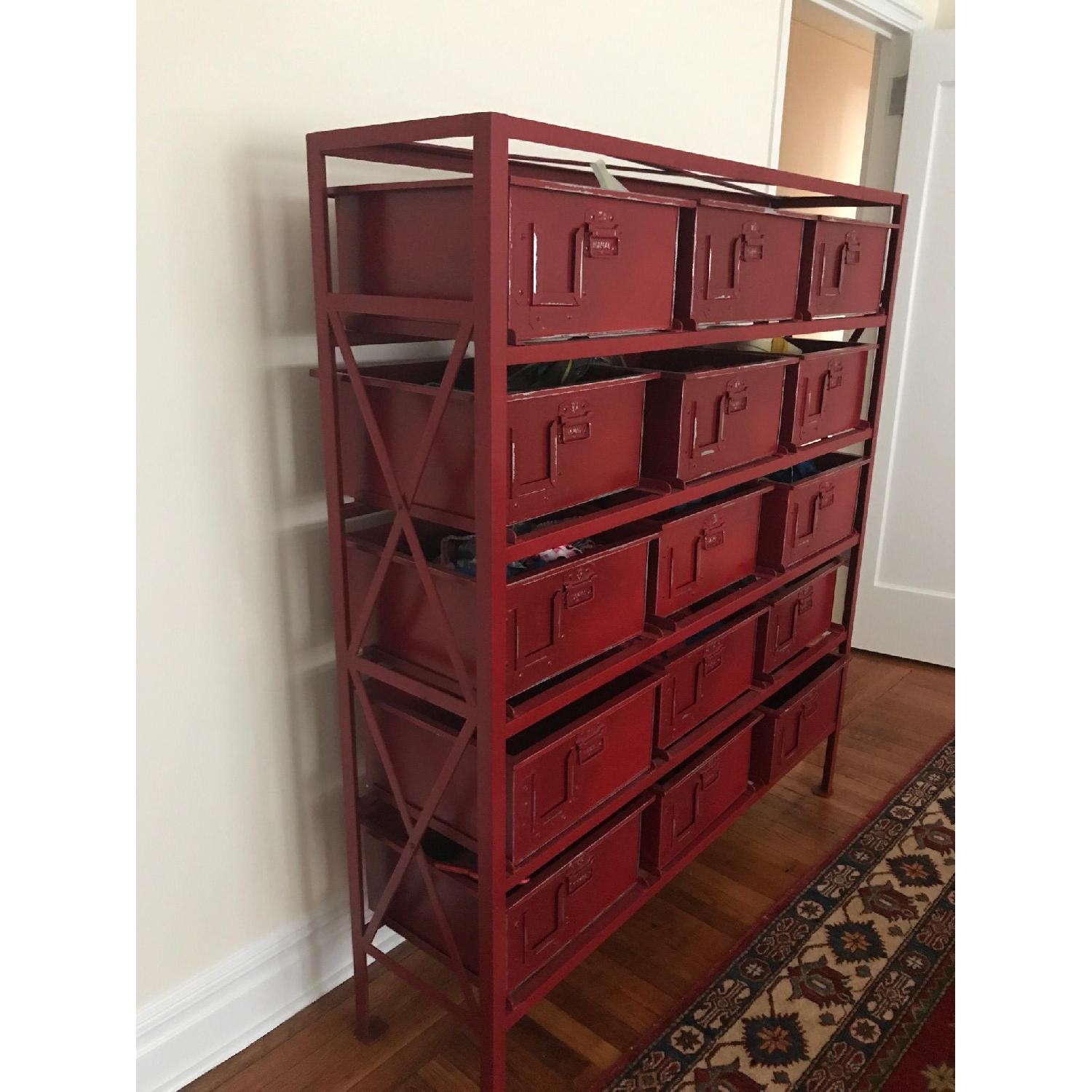 ABC Carpet Red Metal Storage Unit - image-2
