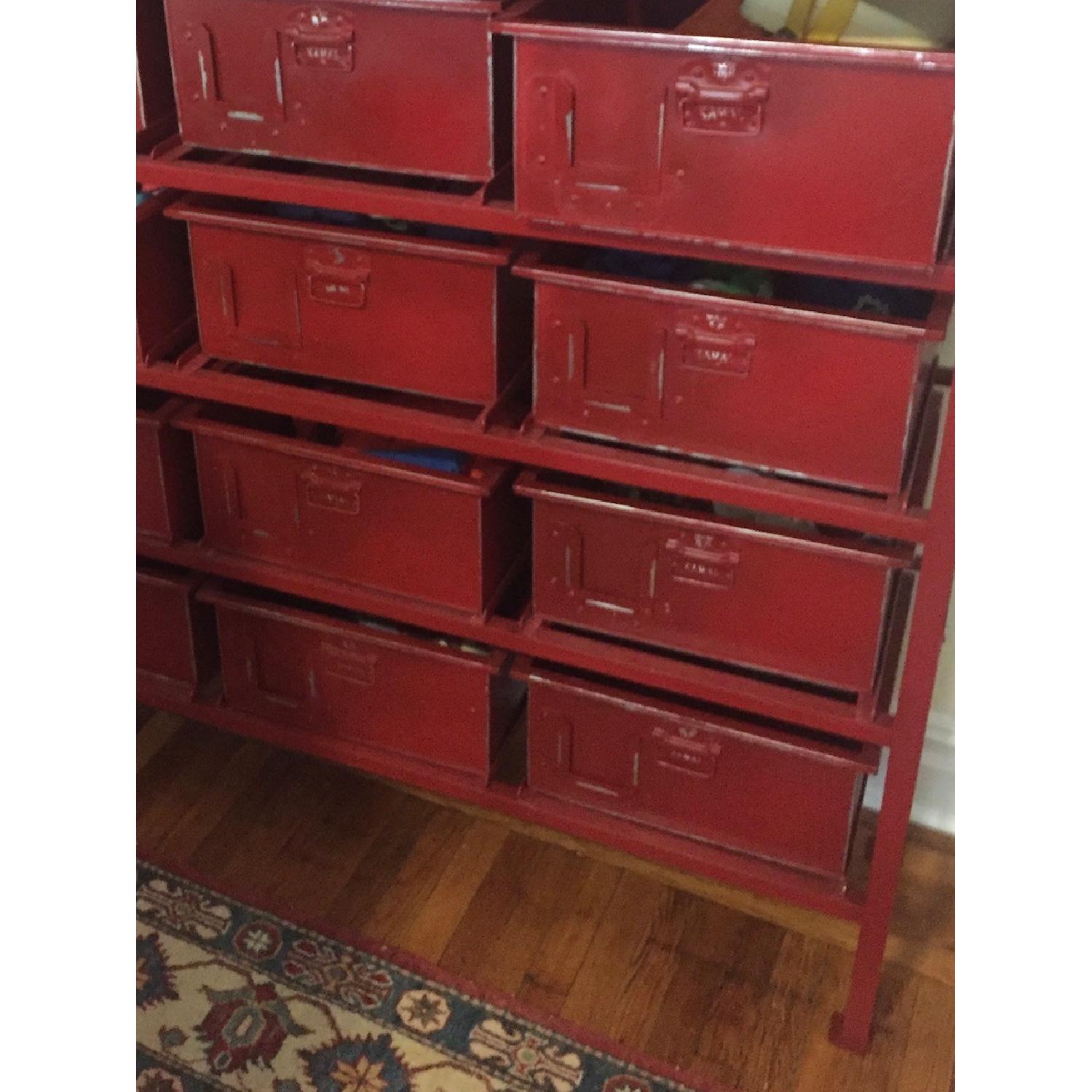 ABC Carpet Red Metal Storage Unit - image-3
