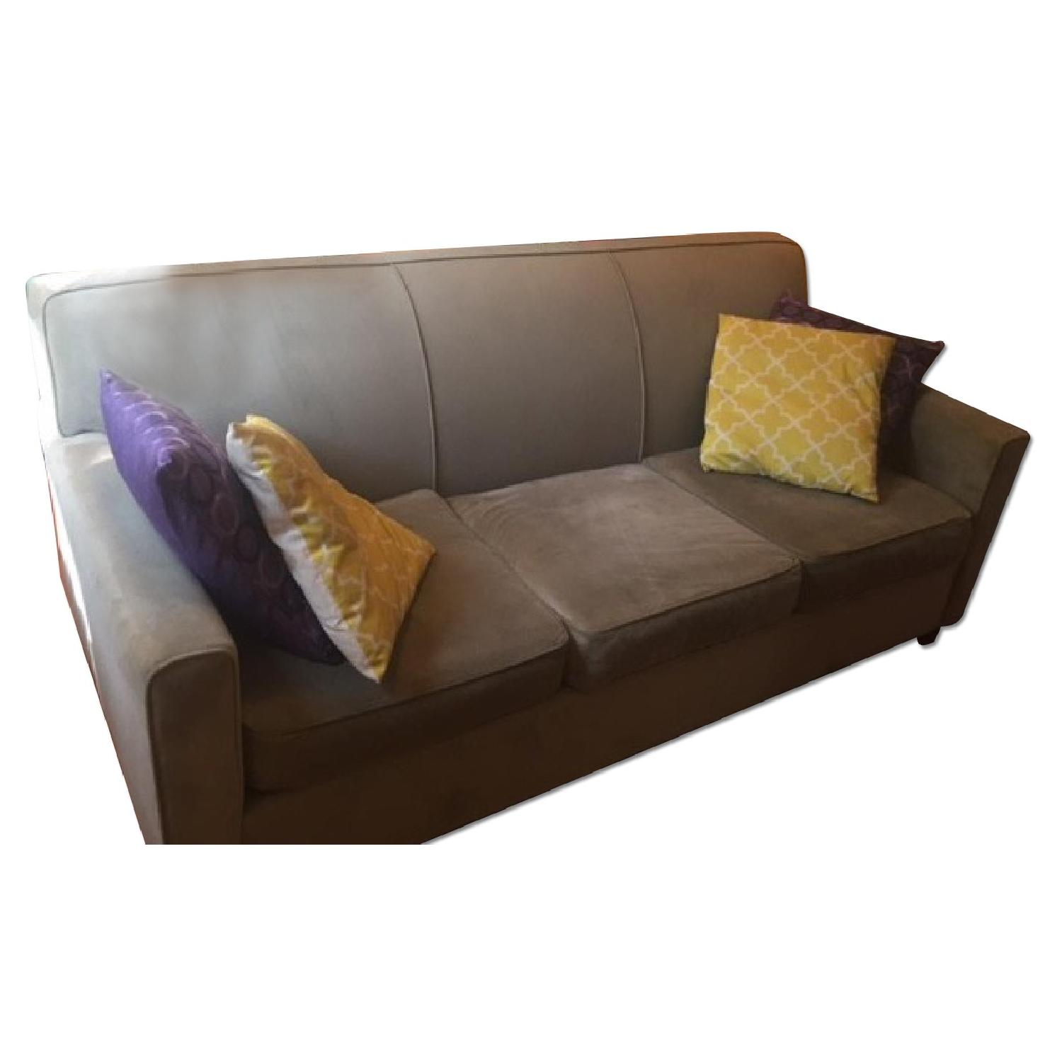 Raymour & Flanigan Microfiber 3 Seater Sofa - image-0