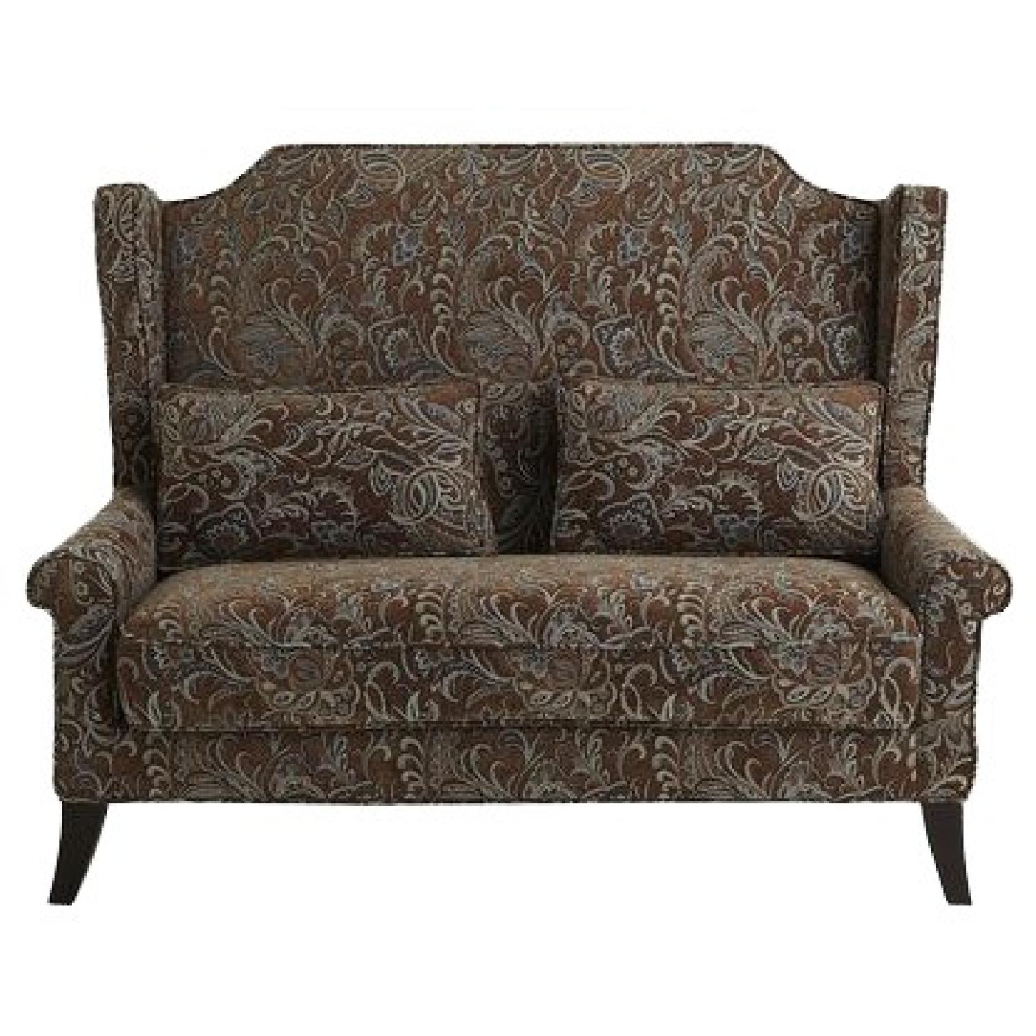 Pier 1 Headington Paisley Brown Loveseat - image-1