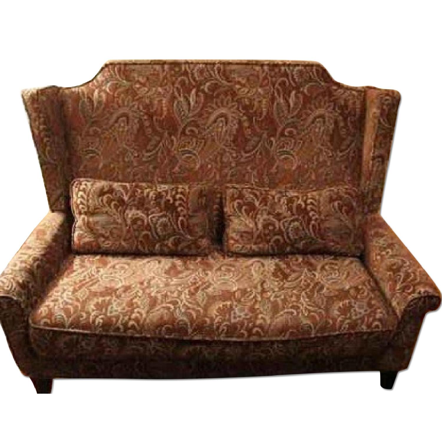 Pier 1 Headington Paisley Brown Loveseat AptDeco