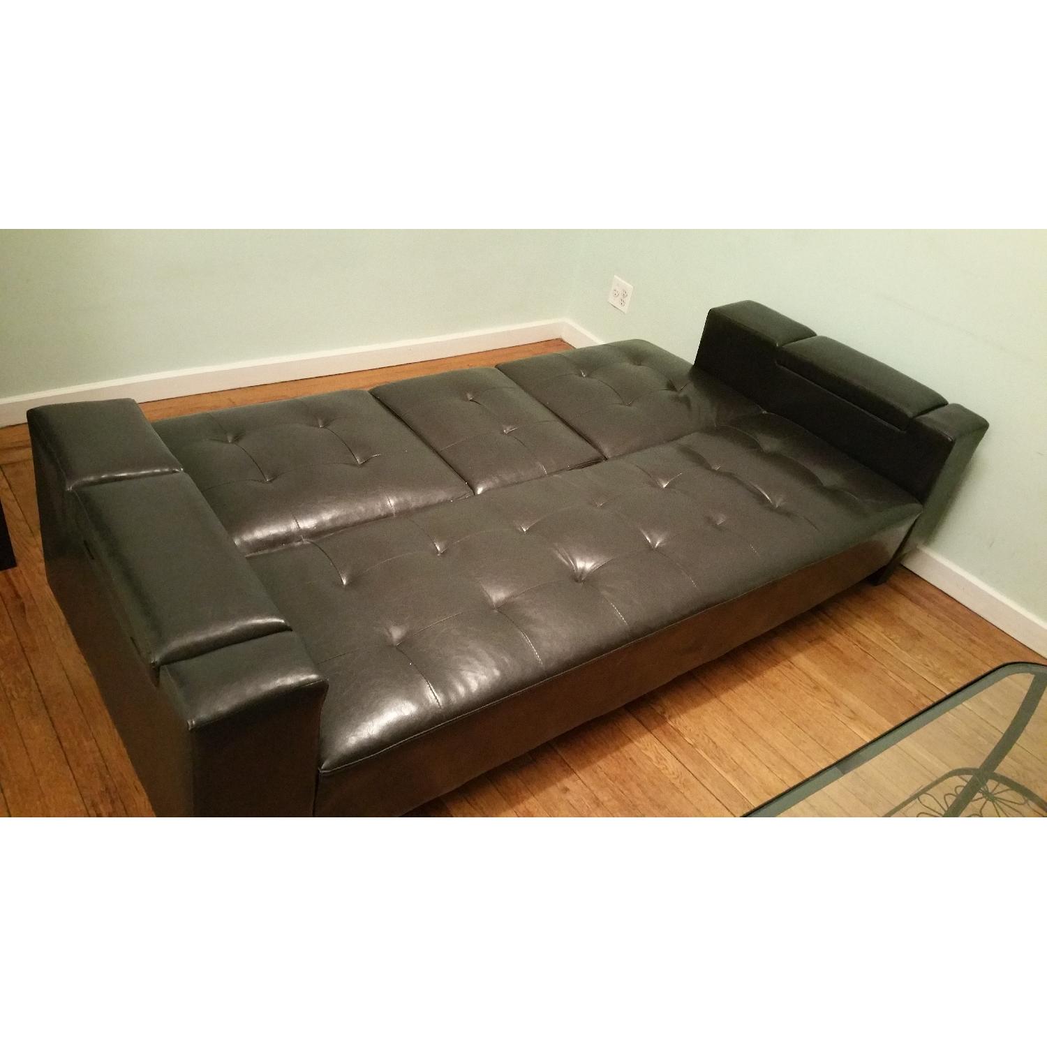 Faux Leather Couch - image-3