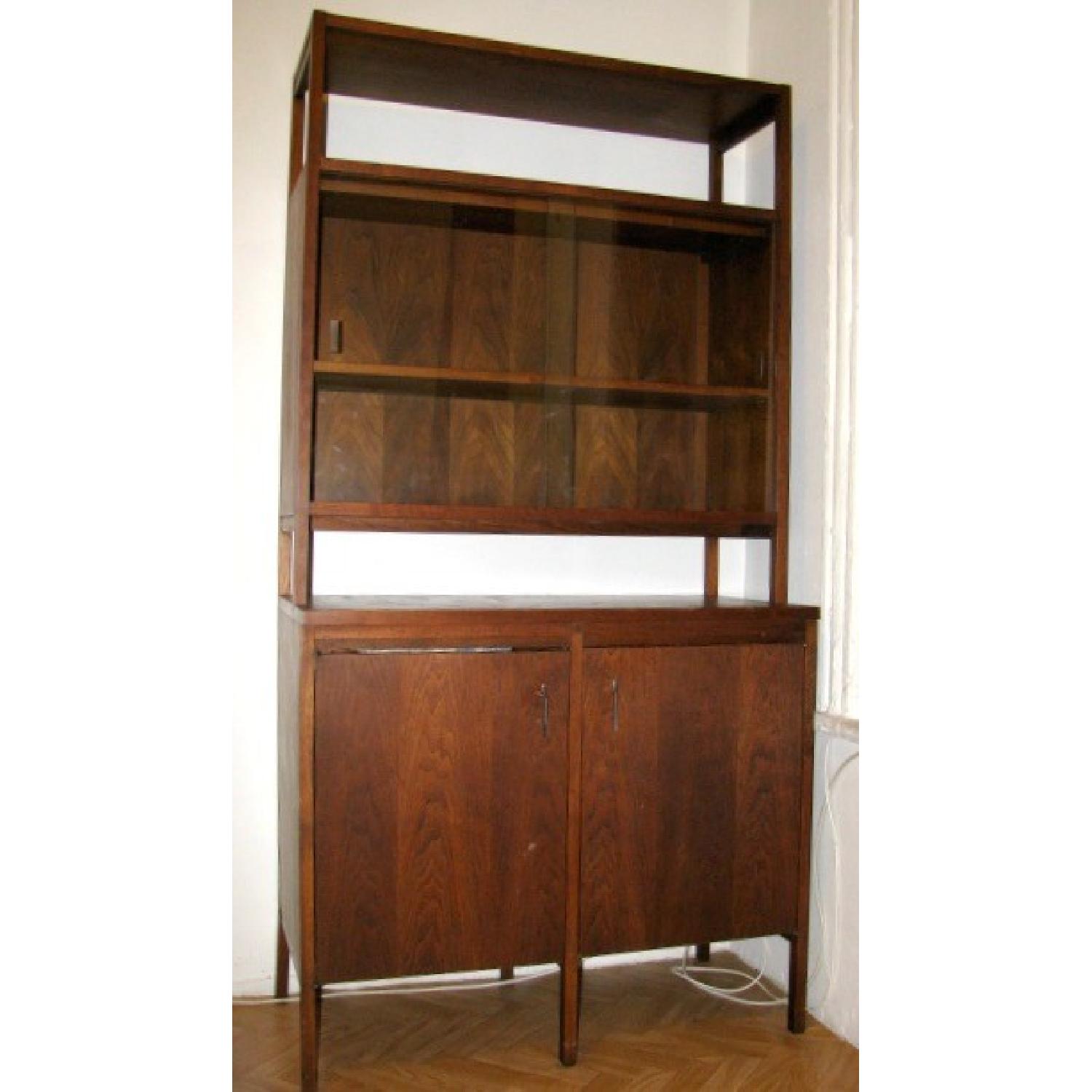 Lane Vintage Altavista Walnut Kitchen Dining Room Cabinet - image-1