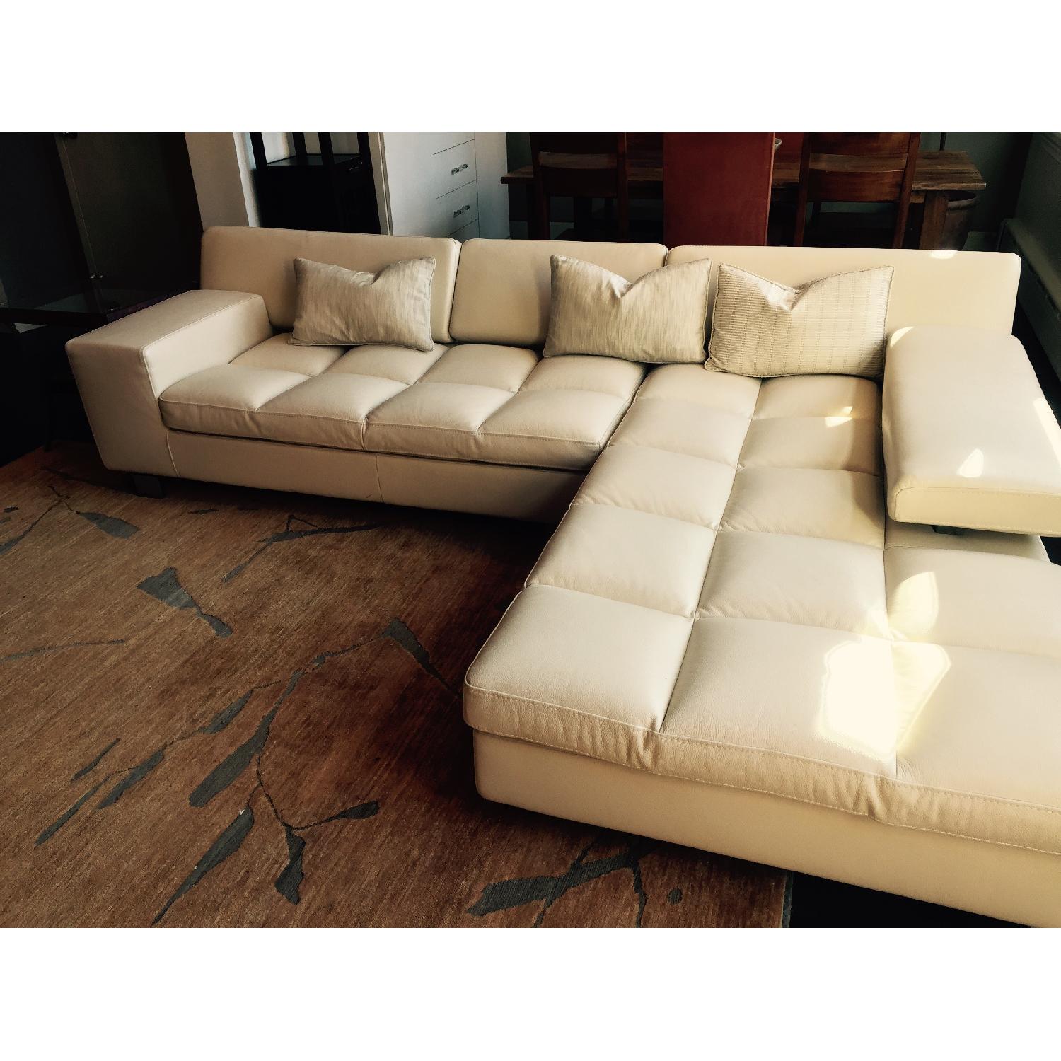 Roche Bobois Cream Tufted Modern Sectional - image-1