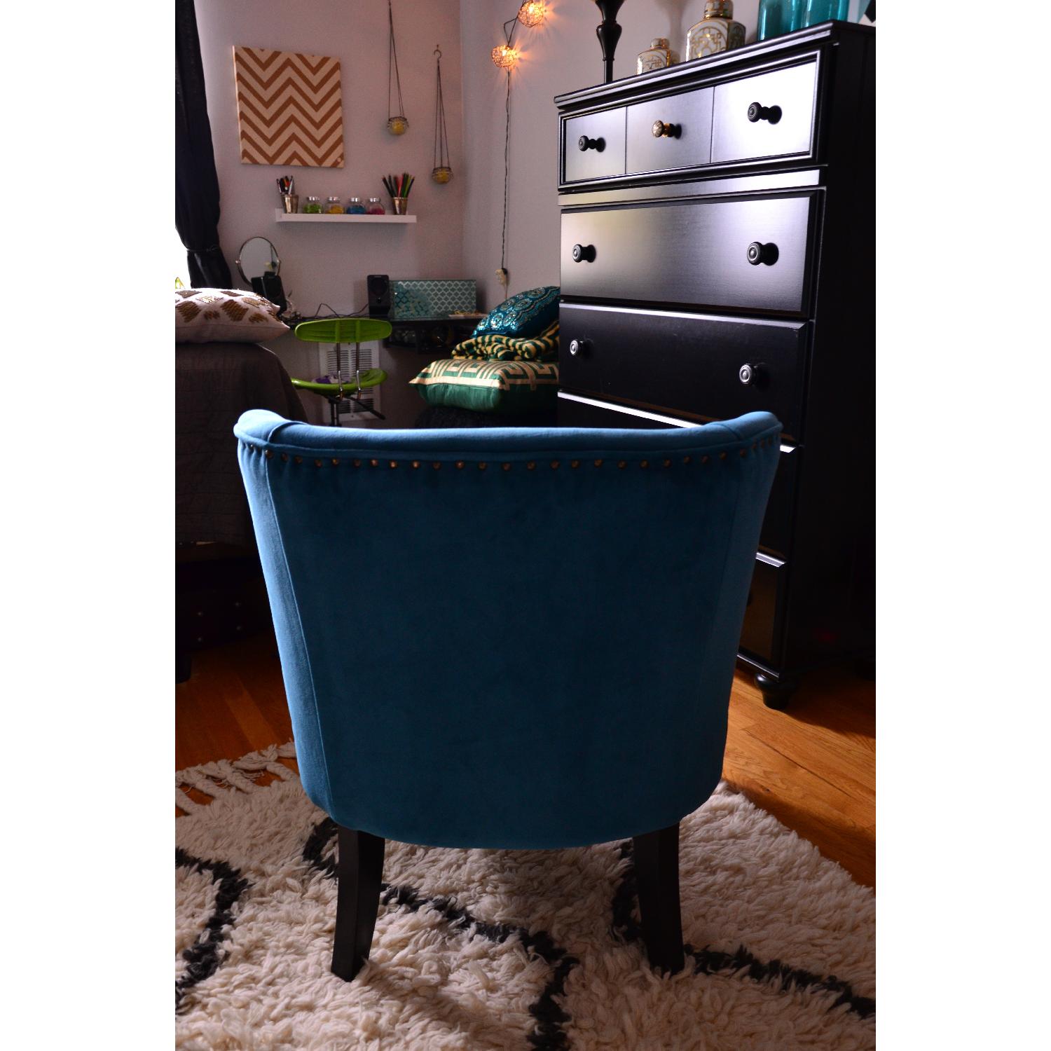 World Market Peacock Blue Quincy Chairs - Pair - image-4