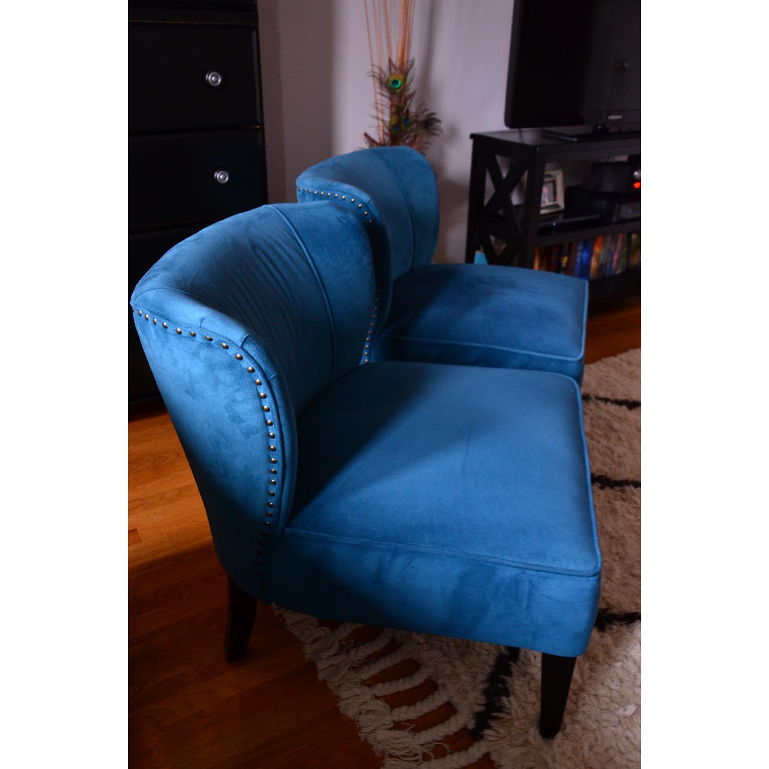 World Market Peacock Blue Quincy Chairs - Pair - image-8