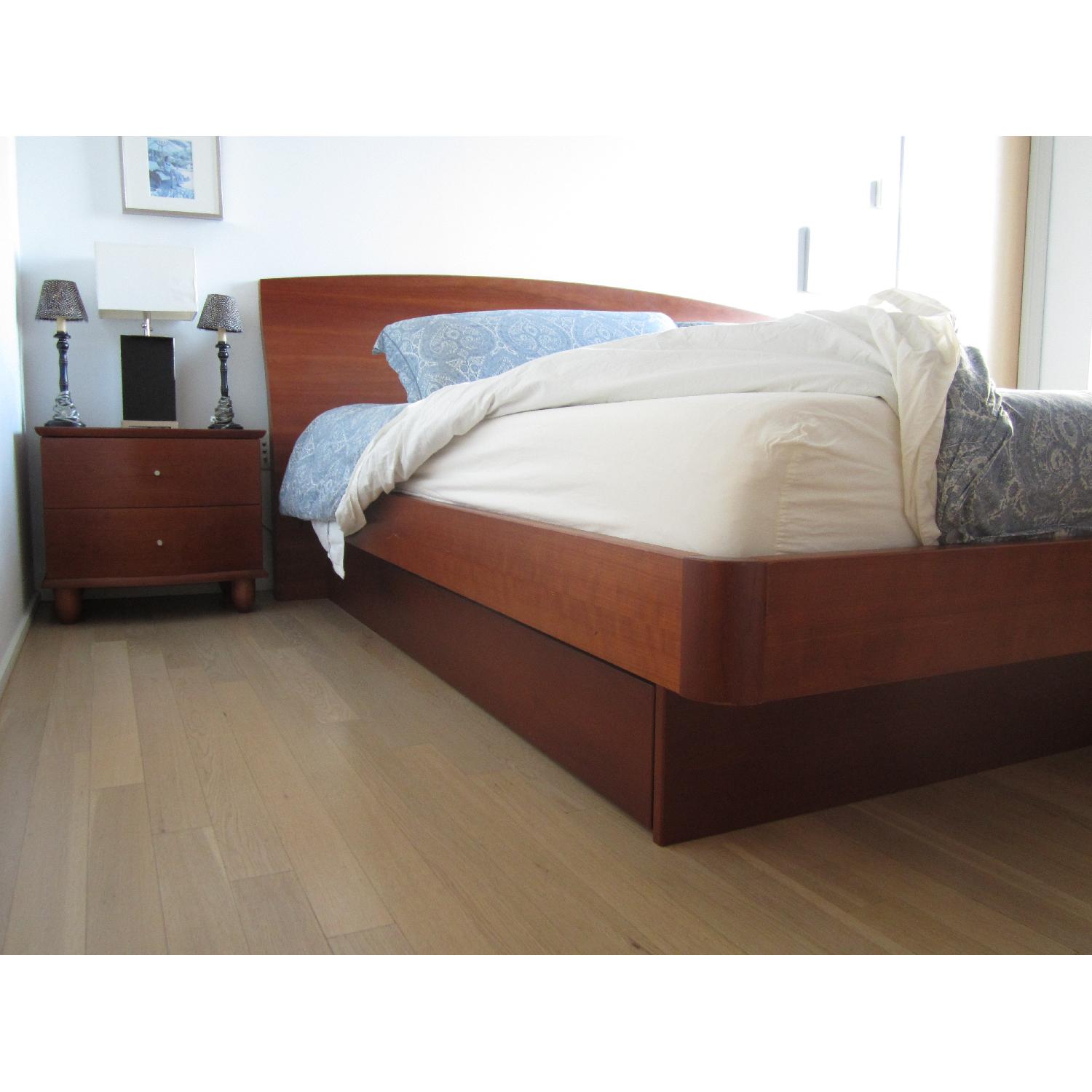 4 Piece Cherry Wood King Size Bedroom Set - image-5