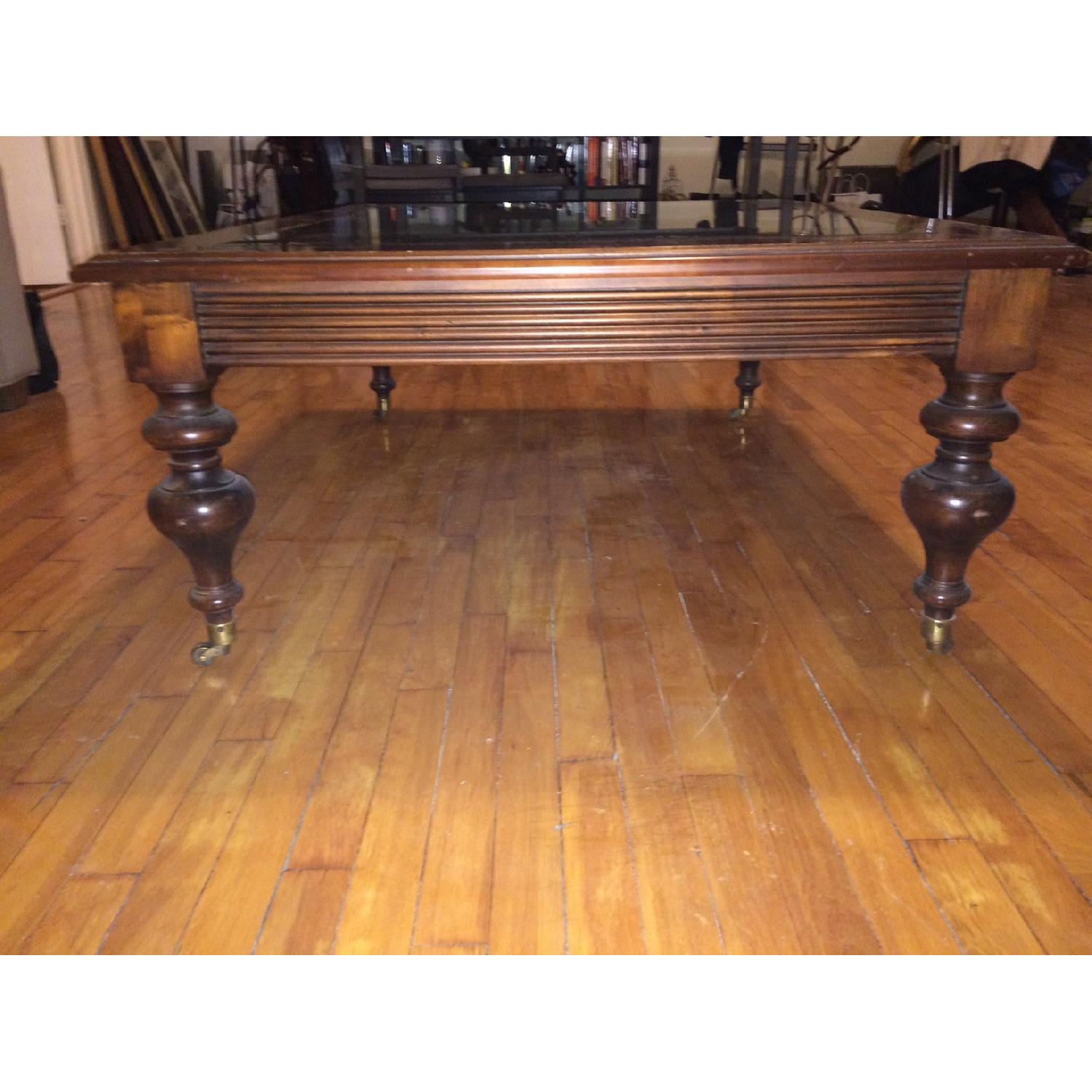 Ethan Allen  British Classics Collection Coffee Table with Glass Top - image-2