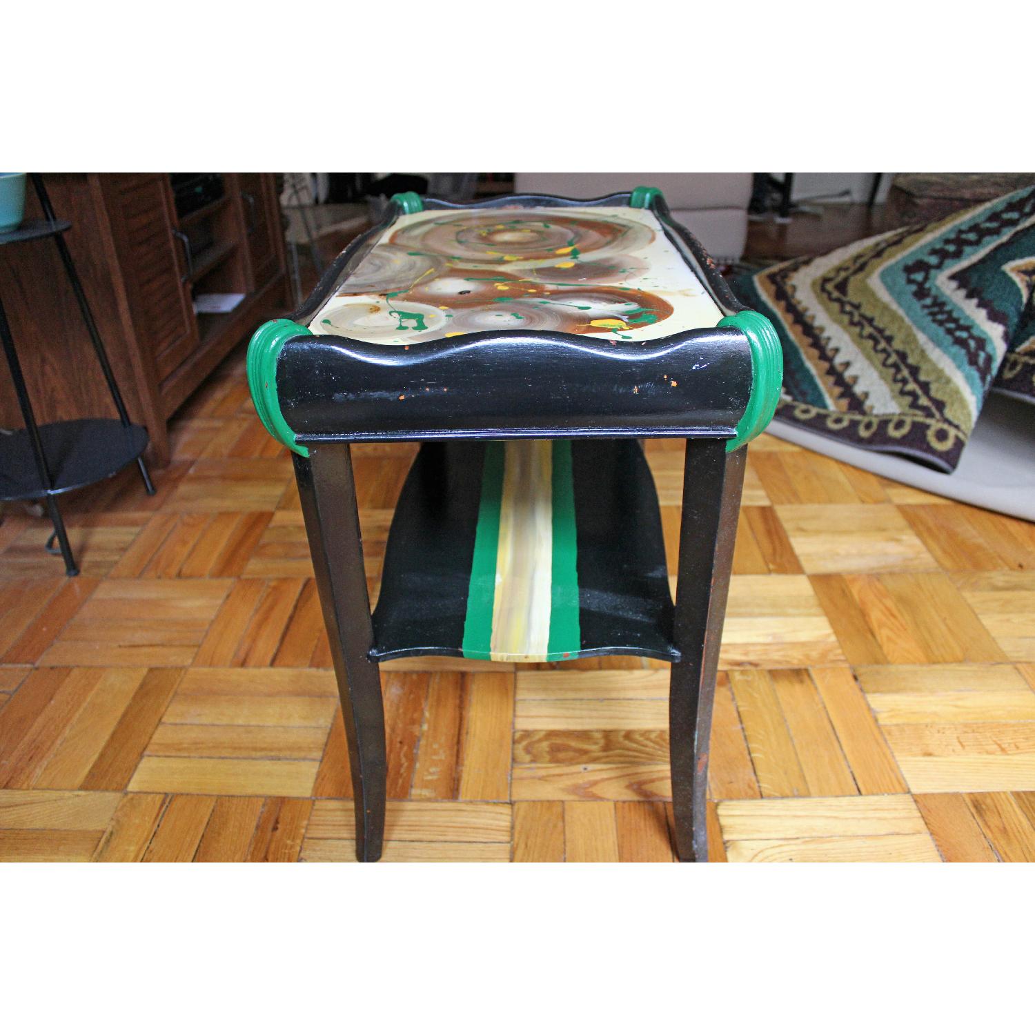 Vintage Painted 2-Tier Side Table - image-4