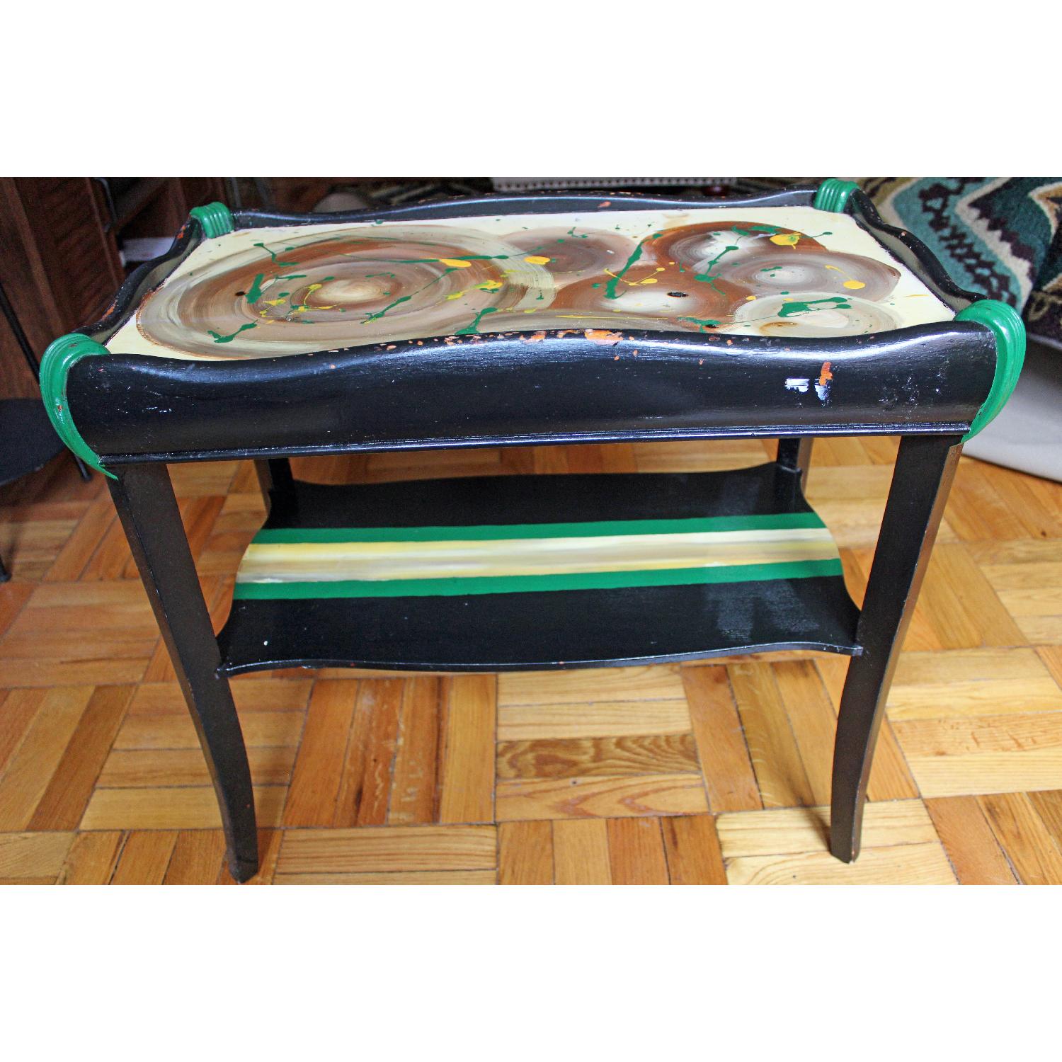 Vintage Painted 2-Tier Side Table - image-6