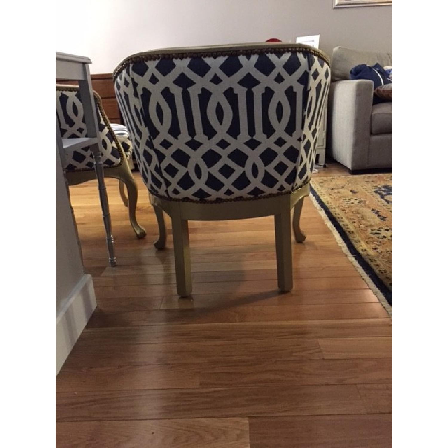 Vintage Mahogany Newly Reupholstered Chairs Pair AptDeco