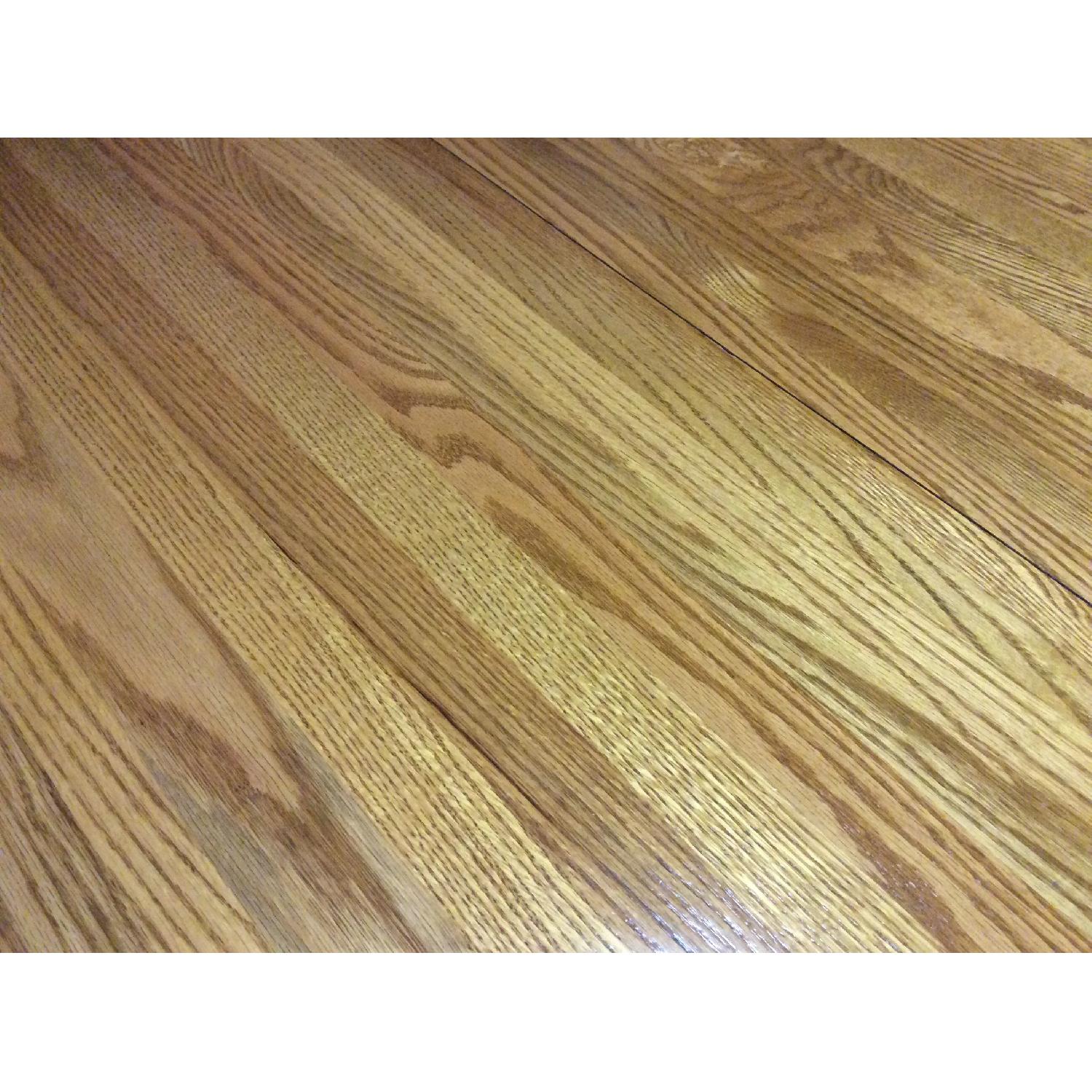 Expandable Solid Oak Dining Table - AptDeco