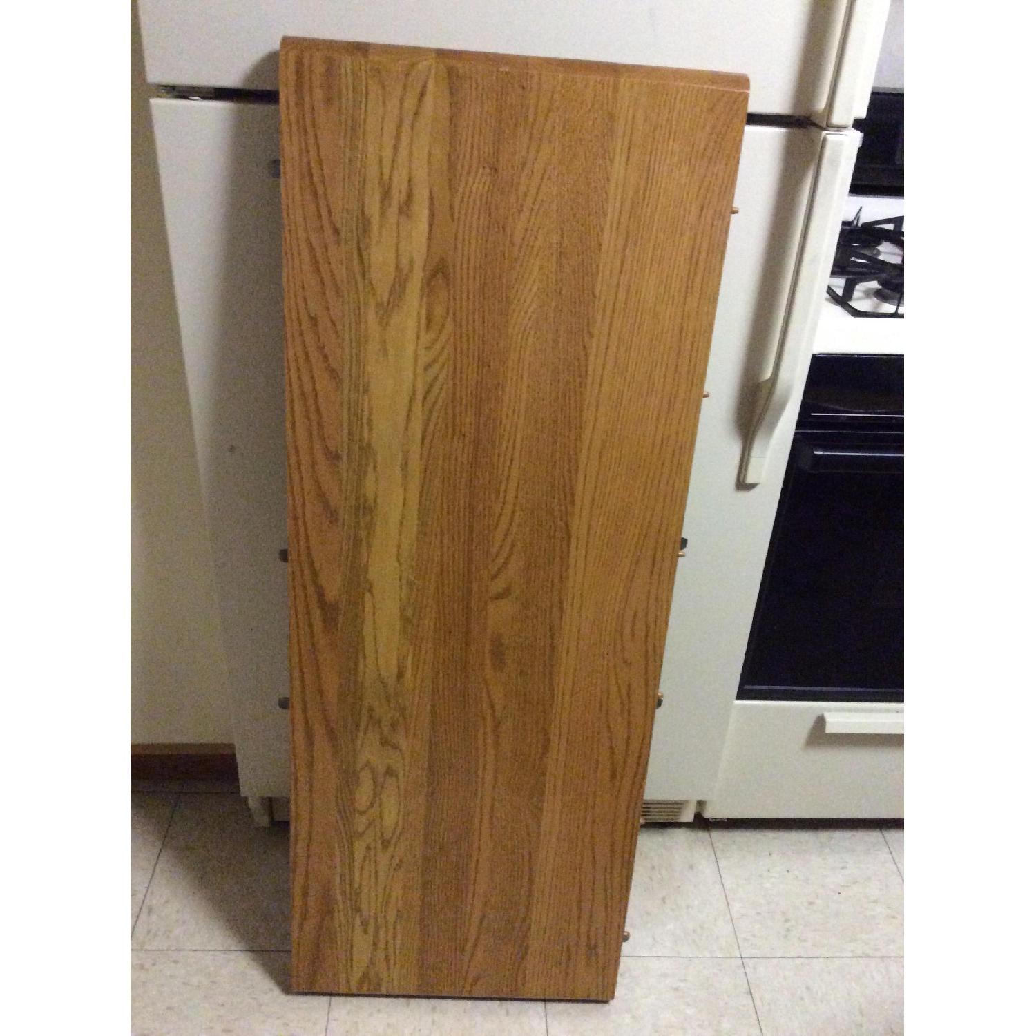 Expandable Solid Oak Dining Table - AptDeco