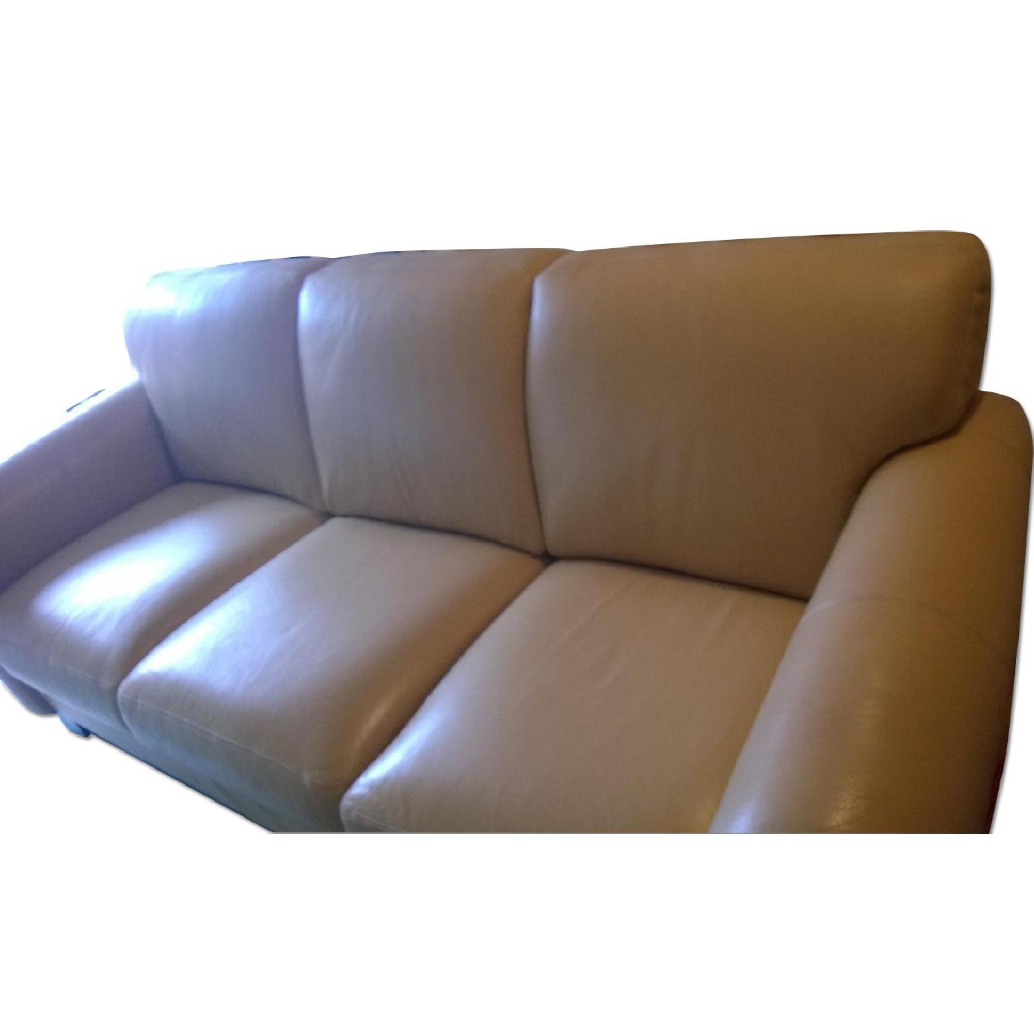 Macy's Leather Sofa - image-0
