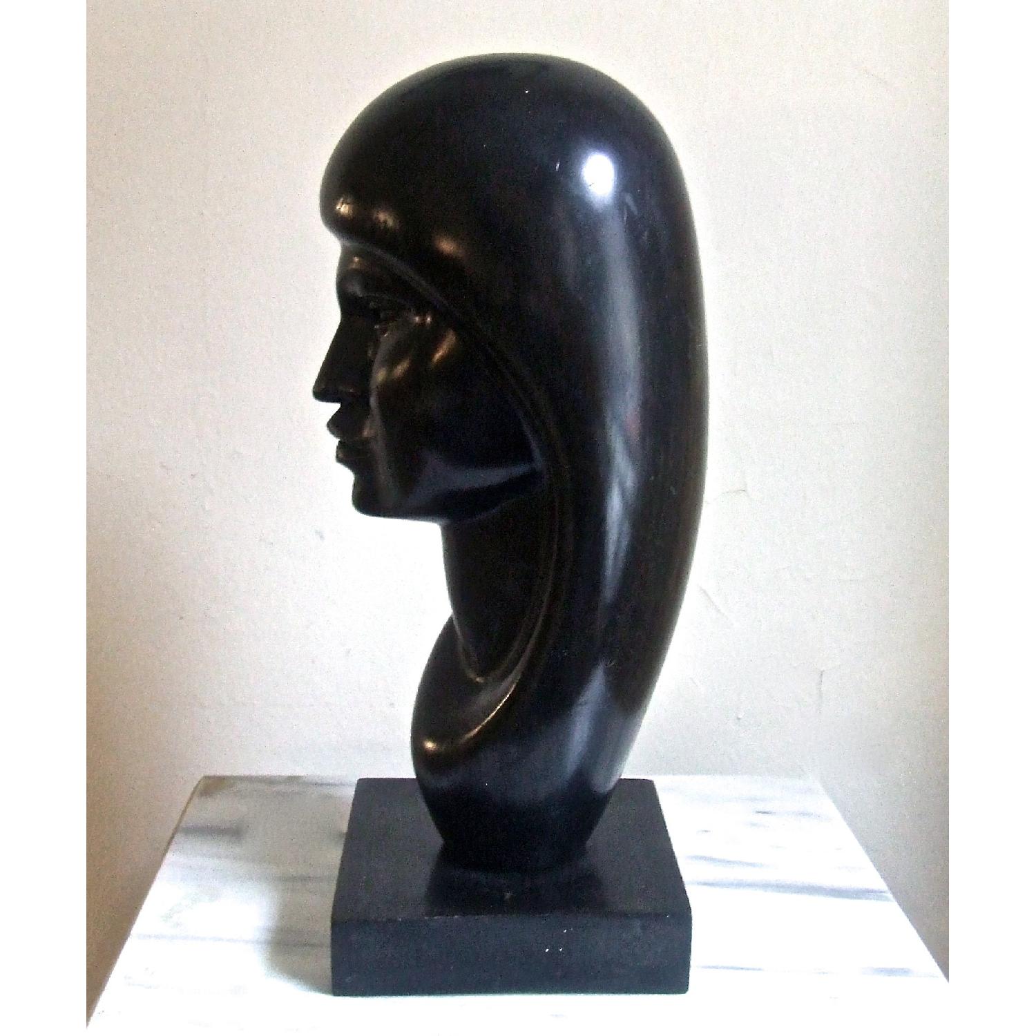 J. Ramirez Art Deco Head Sculpture - image-3
