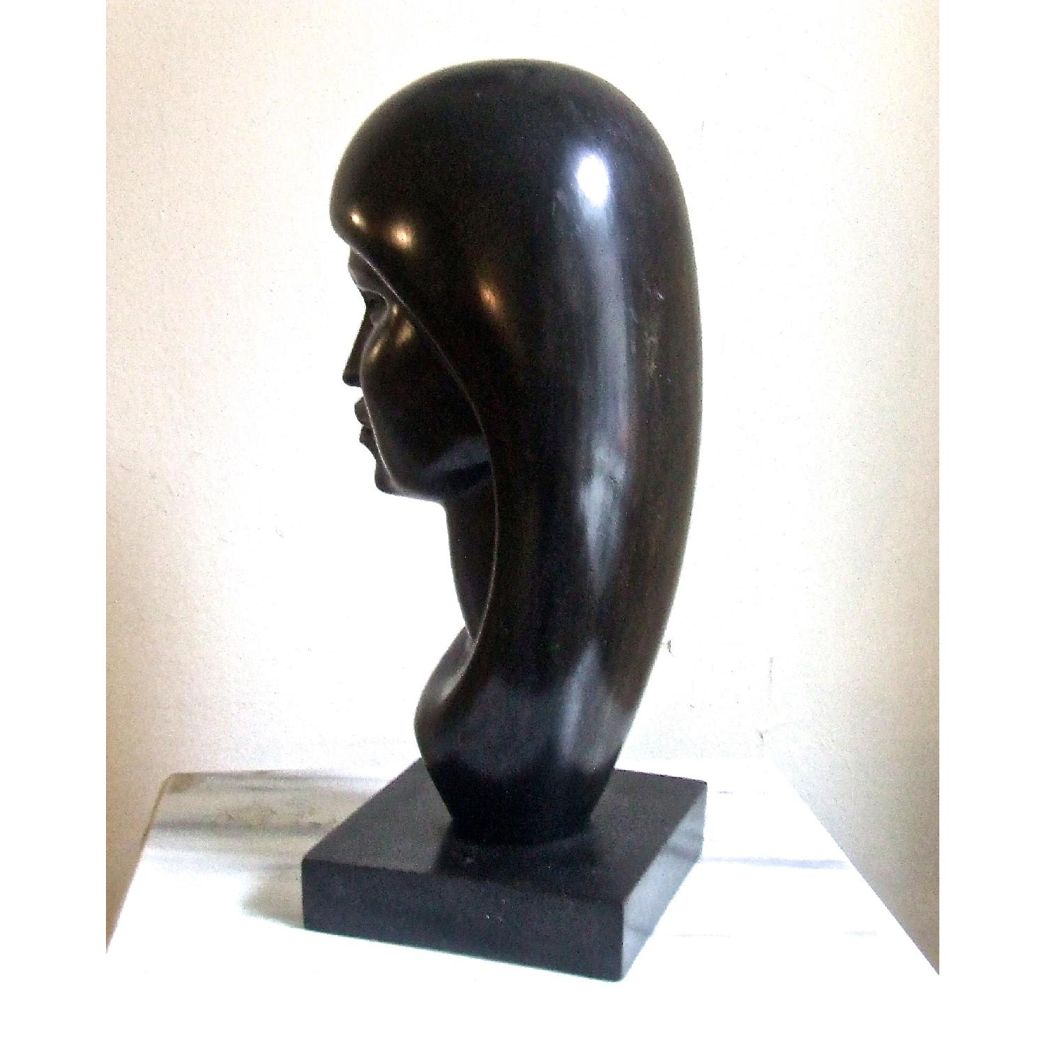 J. Ramirez Art Deco Head Sculpture - image-5
