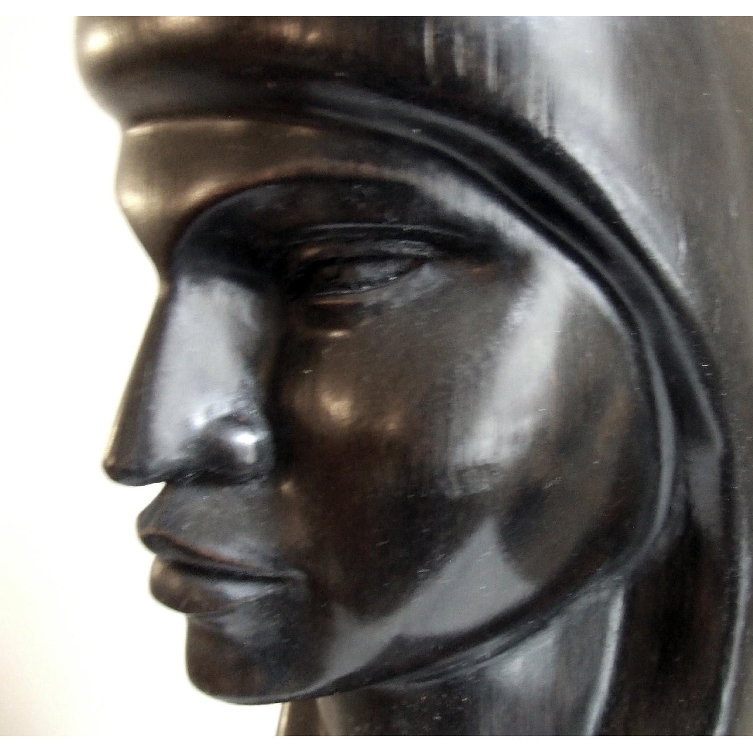 J. Ramirez Art Deco Head Sculpture - image-9