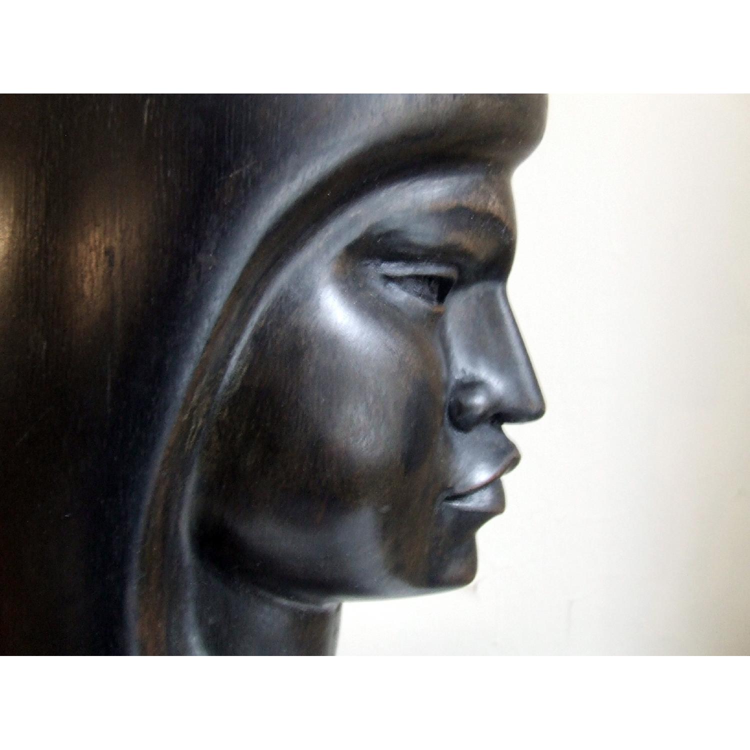 J. Ramirez Art Deco Head Sculpture - image-10