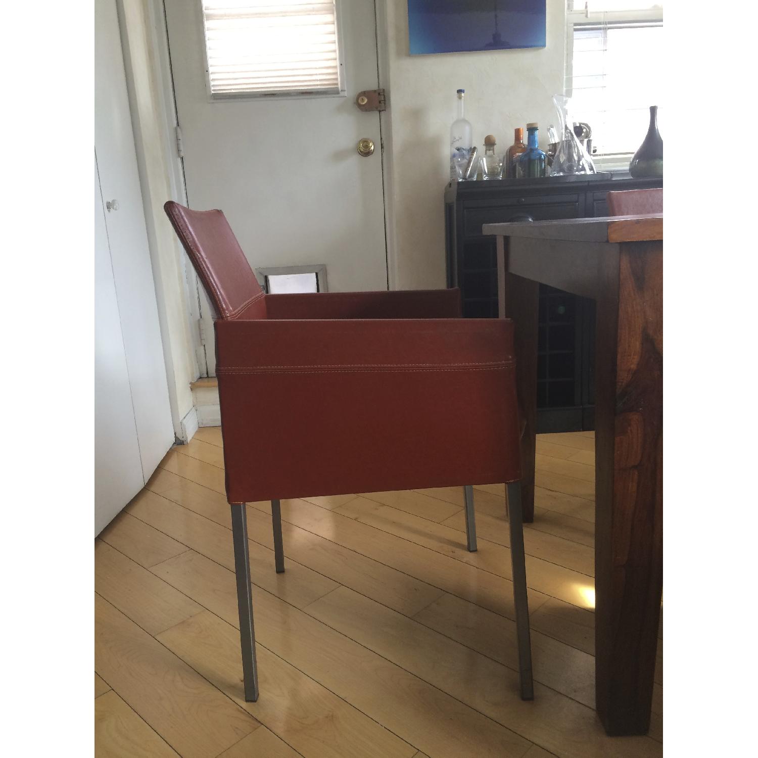 Design Within Reach Leather Antica Dining Chairs - Set of 4 - image-2